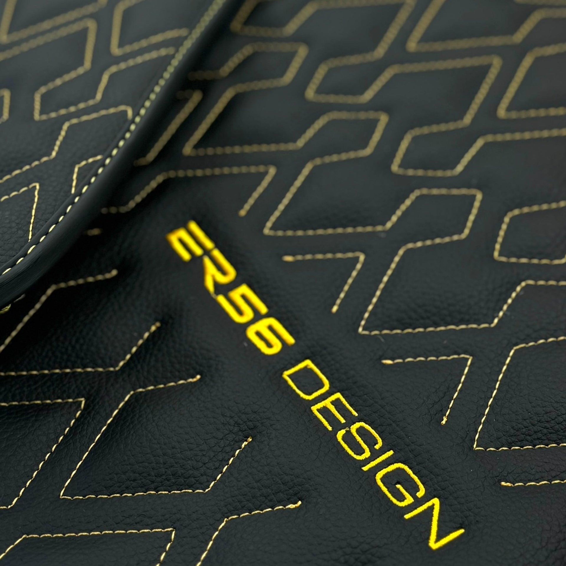 Black Leather Floor Mats for Rolls-Royce Spectre (2023-2024) ER56 Design - AutoWin