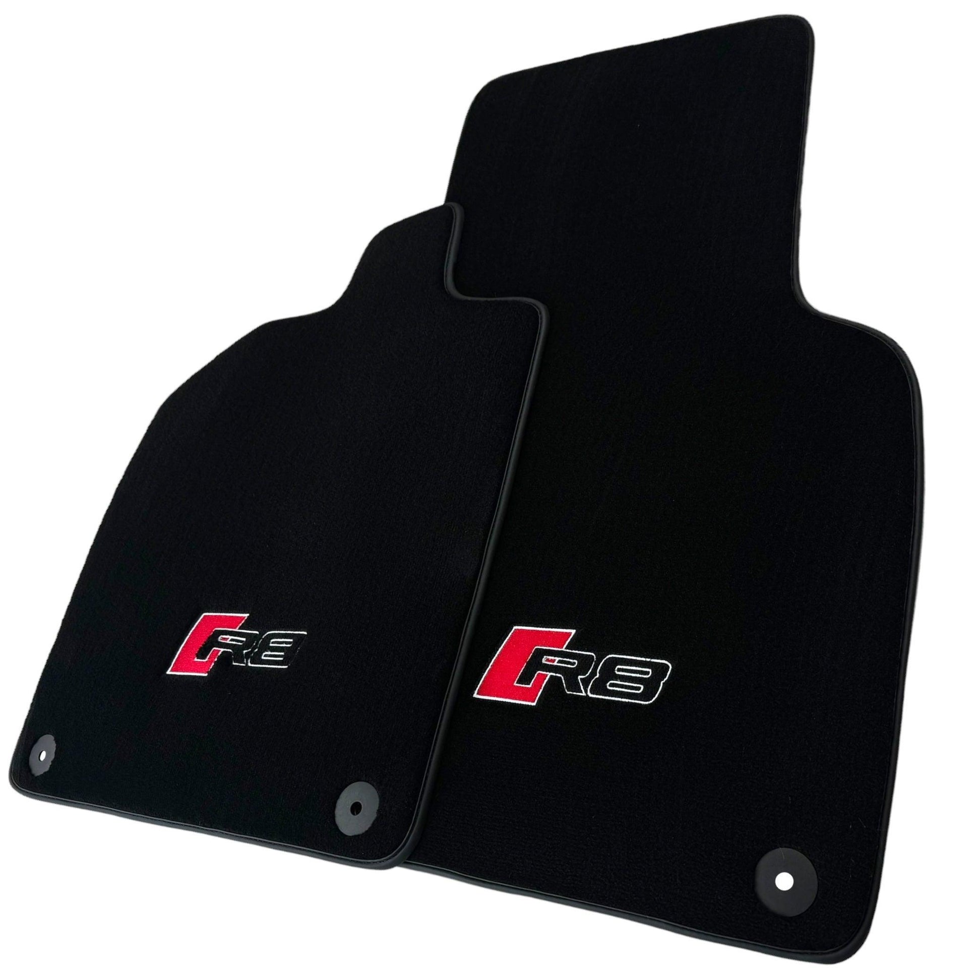 Black Floor Mats for Audi R8 (2015-2024) with Black Trim - AutoWin