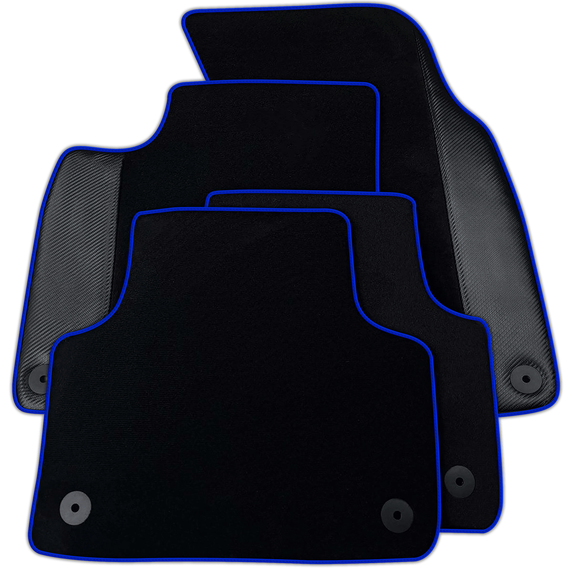 Customizable Black Carbon Leather Floor Mats for Audi A2 2000-2005 8Z | Various Trim Colors