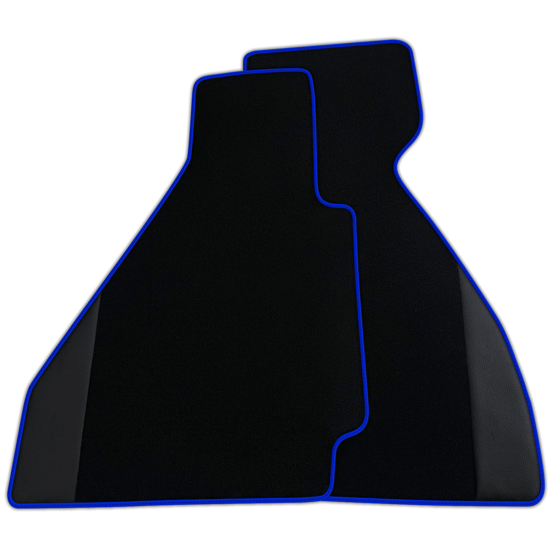 Custom Black Floor Mats for Ferrari 328 GTB (1985-1989) with Leather
