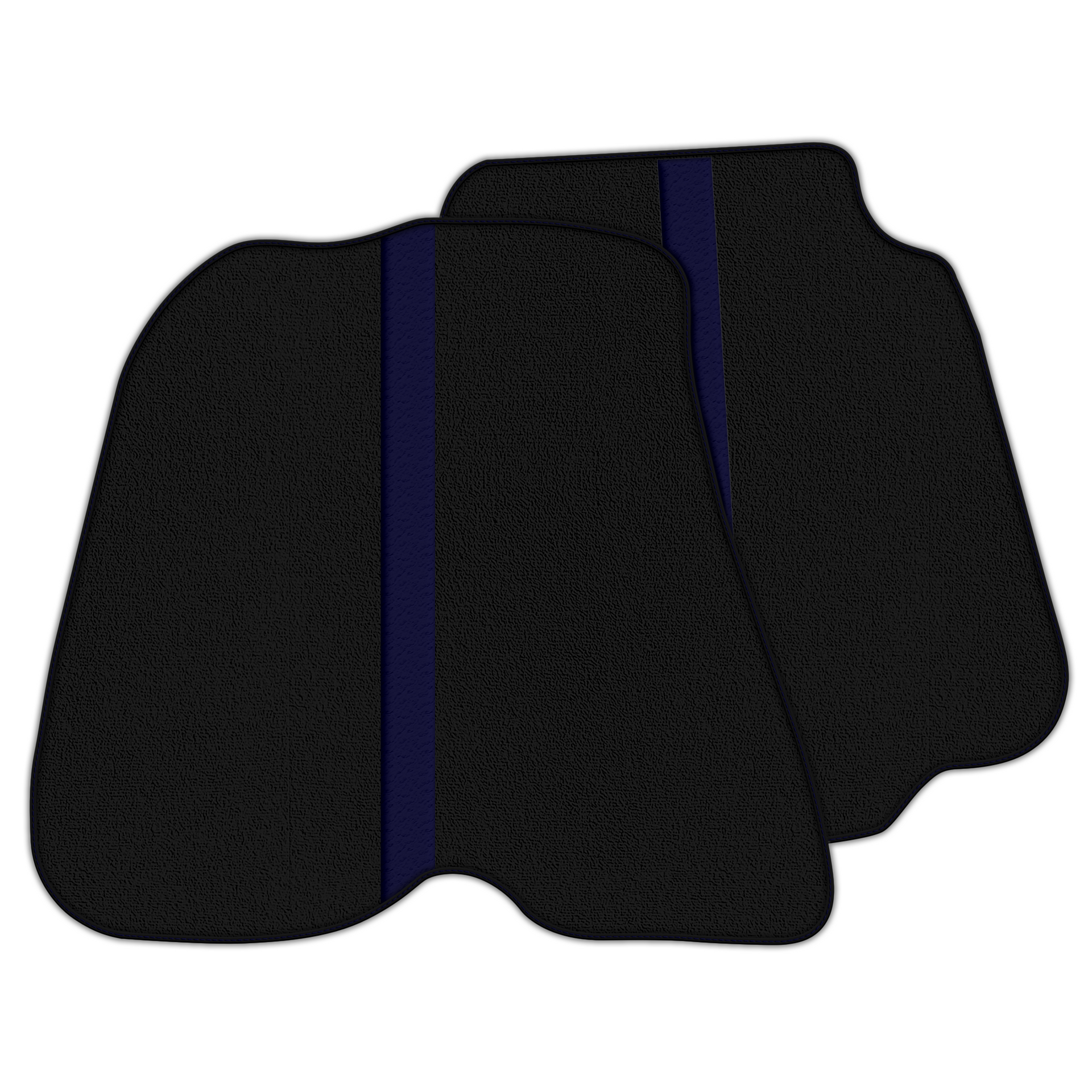 Black Floor Mats with Leather Line for Ferrari F12 Berlinetta (2012-2022) - Various Colors