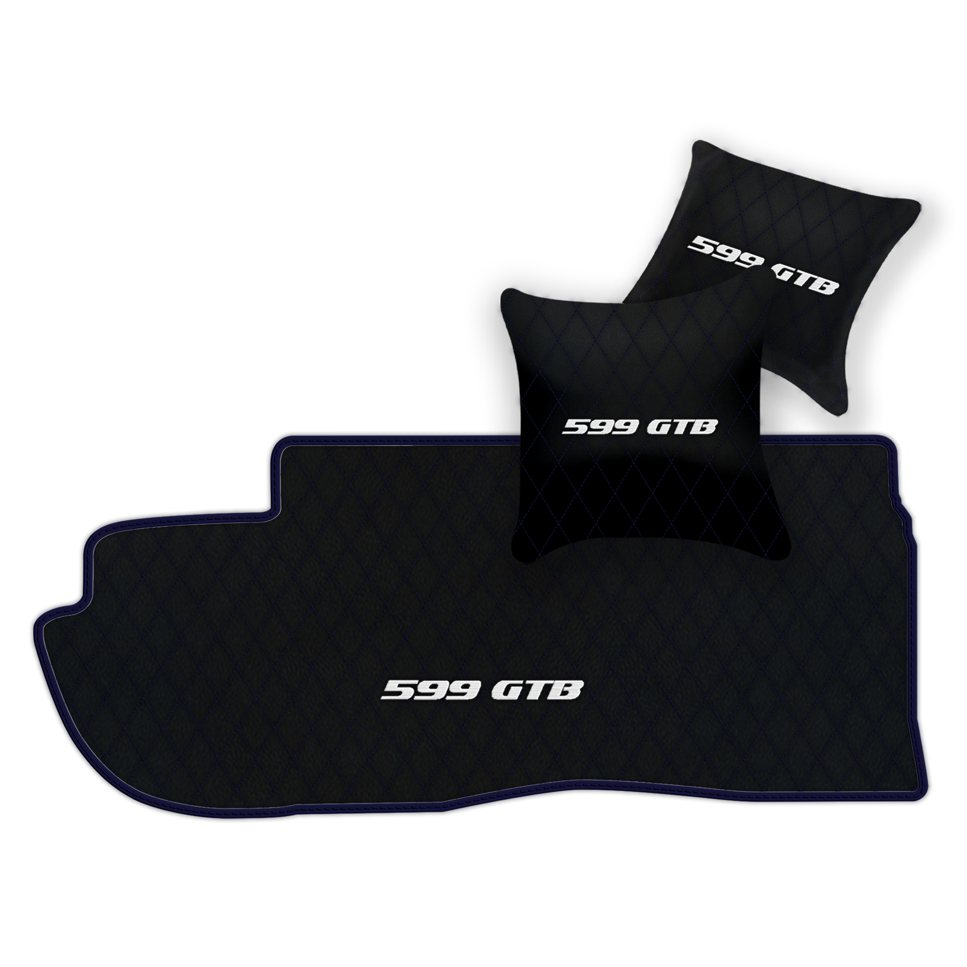 Custom Black Leather Floor Mats for Ferrari 599 Coupe (2006-2012)