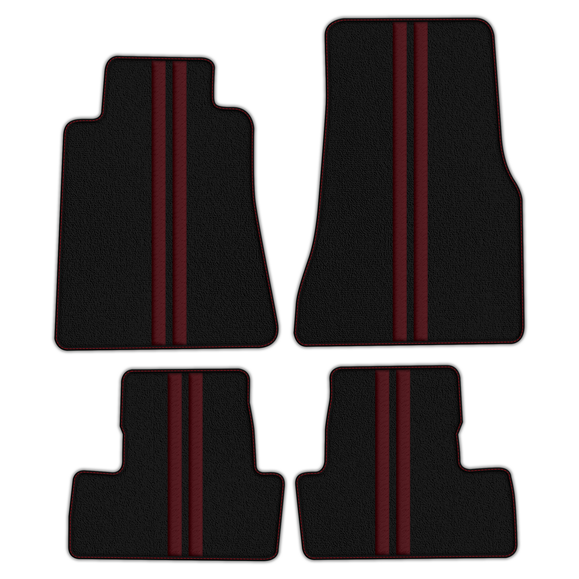 Premium Black Leather Line Floor Mats for Nissan GT-R (2009-2023)