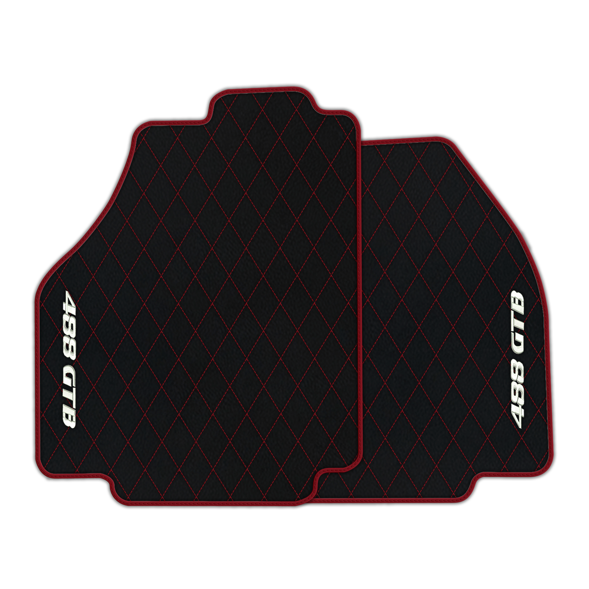 Premium Black Leather Floor Mats for Ferrari 458 Italia (2009-2015)