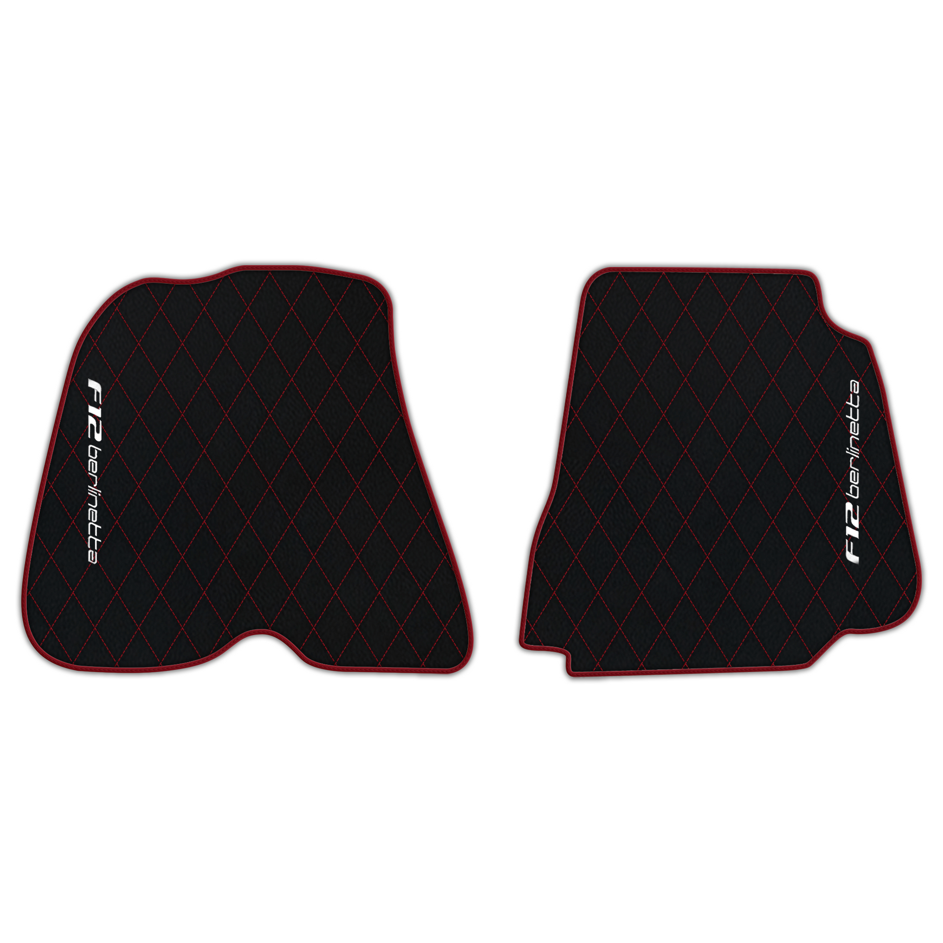 Premium Black Leather Floor Mats for Ferrari California | Full Set