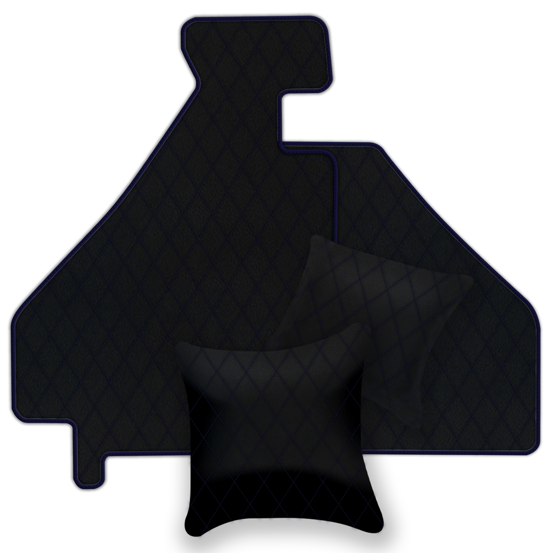 Custom Black Leather Floor Mats for Ferrari 612 Scaglietti (2005-2011)