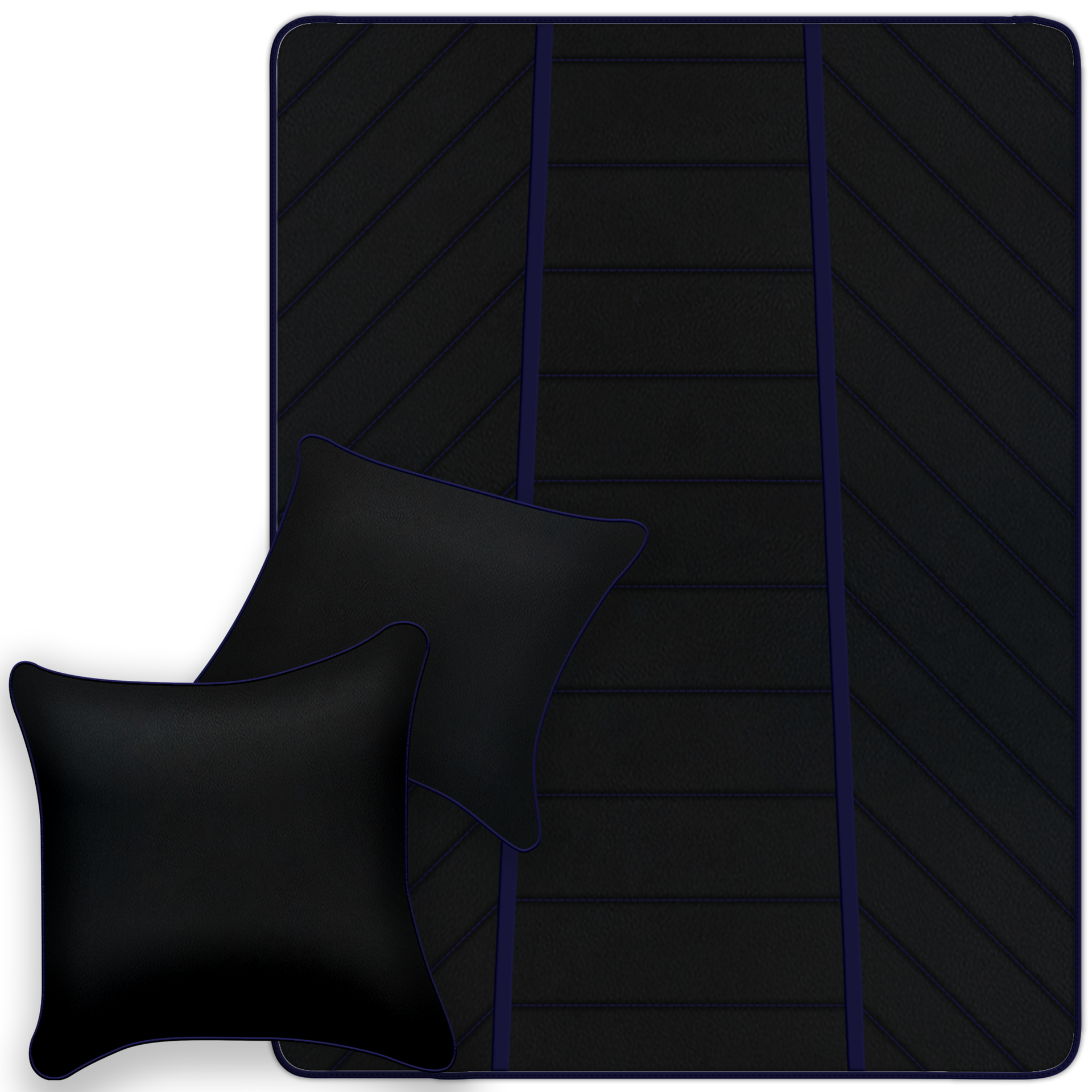 Premium Black Leather Floor Mats for Ferrari California | Full Set