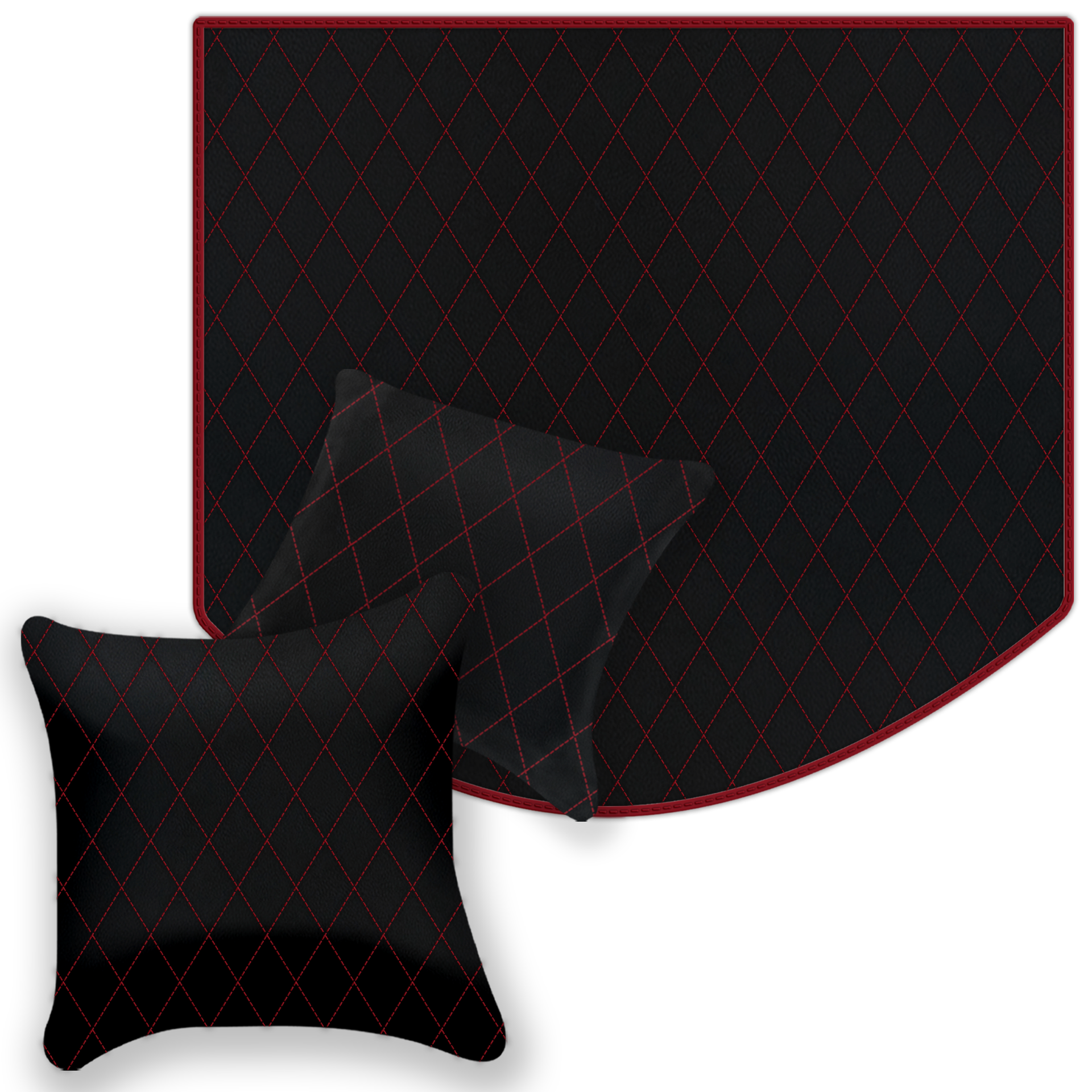 Premium Black Leather Floor Mats for Ferrari 512 TR (1992-1994)