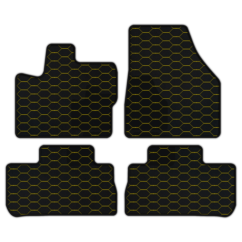Customizable Leather Floor Mats with Divario Pattern for Land Rover Freelander (2007-2012)