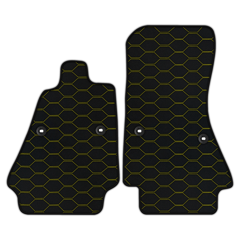 Customizable Leather Floor Mats with Divario Pattern for Bugatti Chiron (2016-2022)