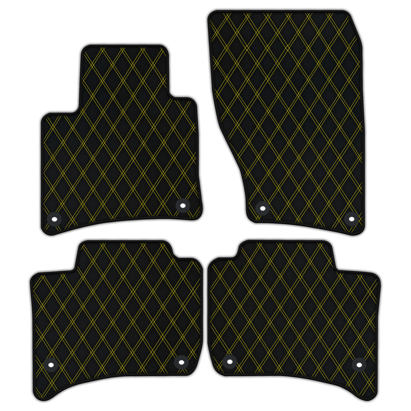 Customizable Leather Floor Mats with Double Diamond Pattern for Porsche Cayenne (2010-2018)
