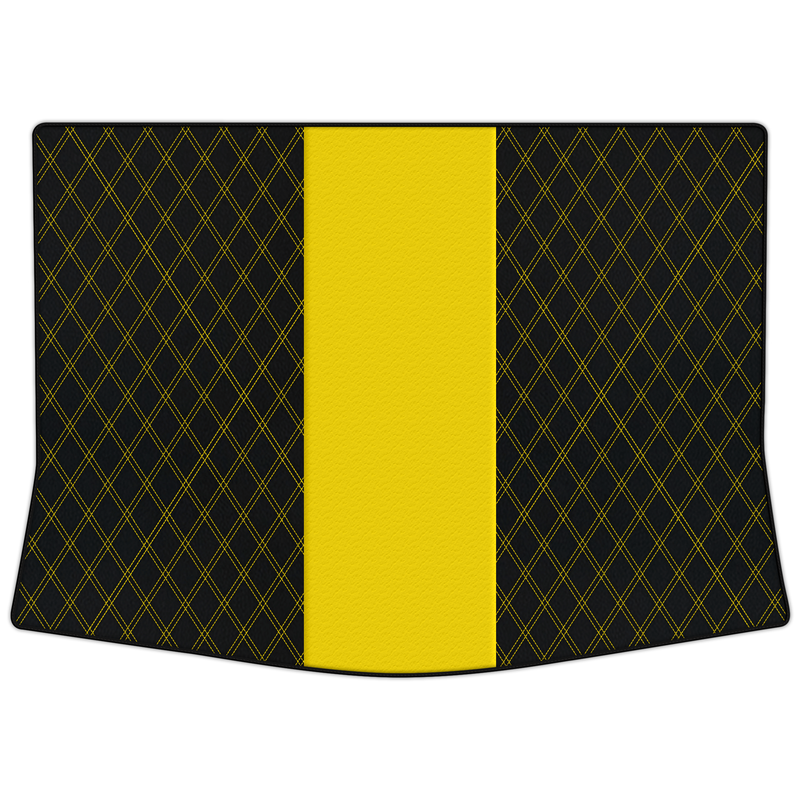 Customizable Leather Trunk Floor Mats with Double Diamond Pattern for Alfa Romeo Giulietta (2014-2020)