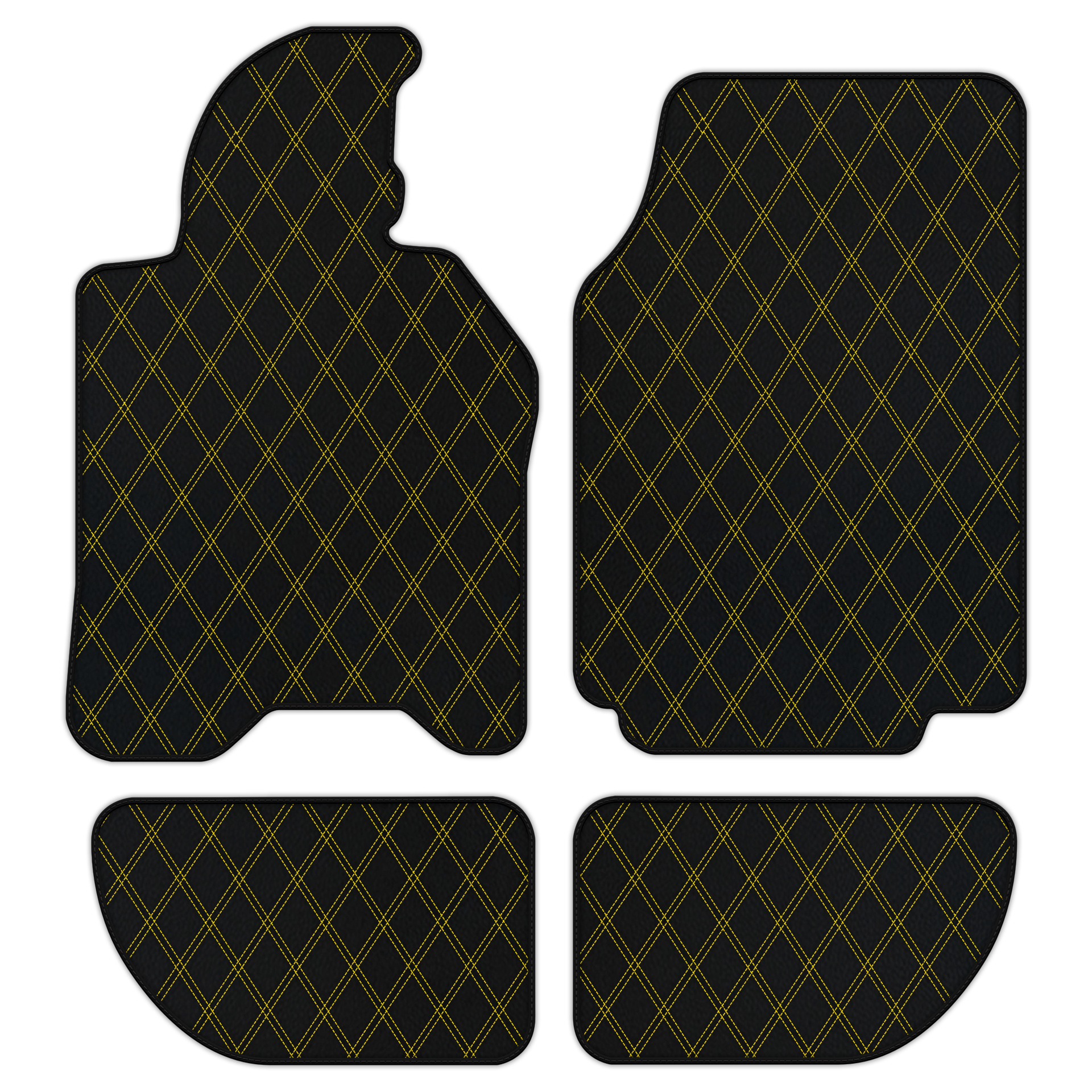 Customizable Leather Floor Mats for Porsche 944 - Divario Pattern