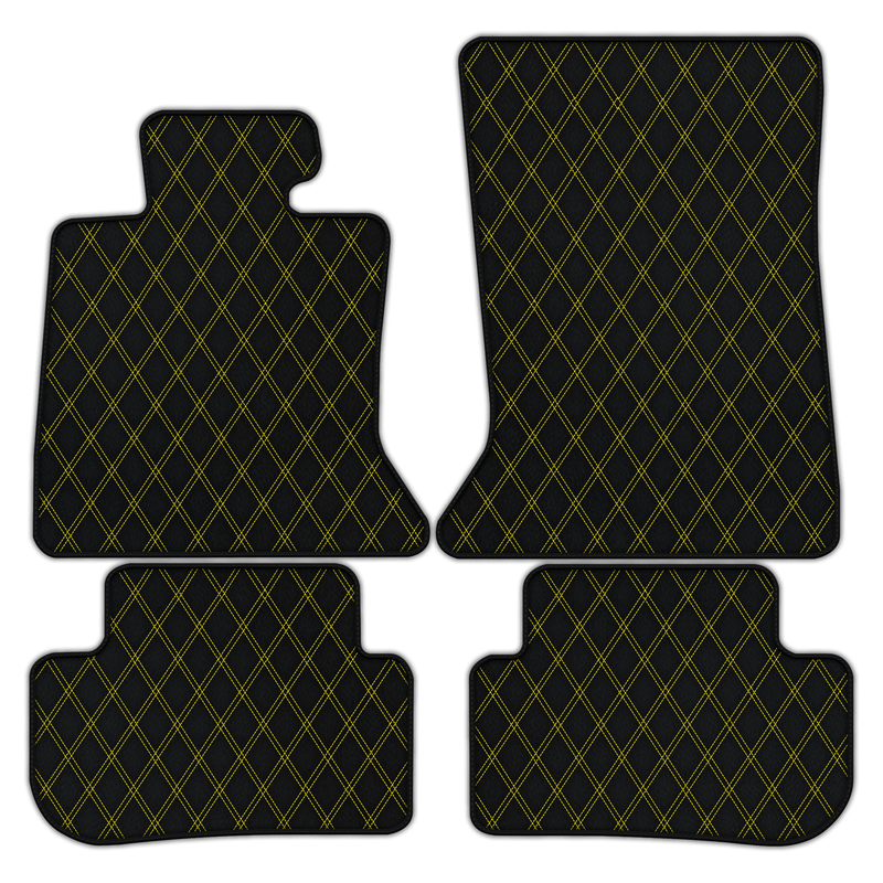 Customizable Leather Floor Mats with Double Diamond Pattern for Rolls Royce Wraith (2013–2023)