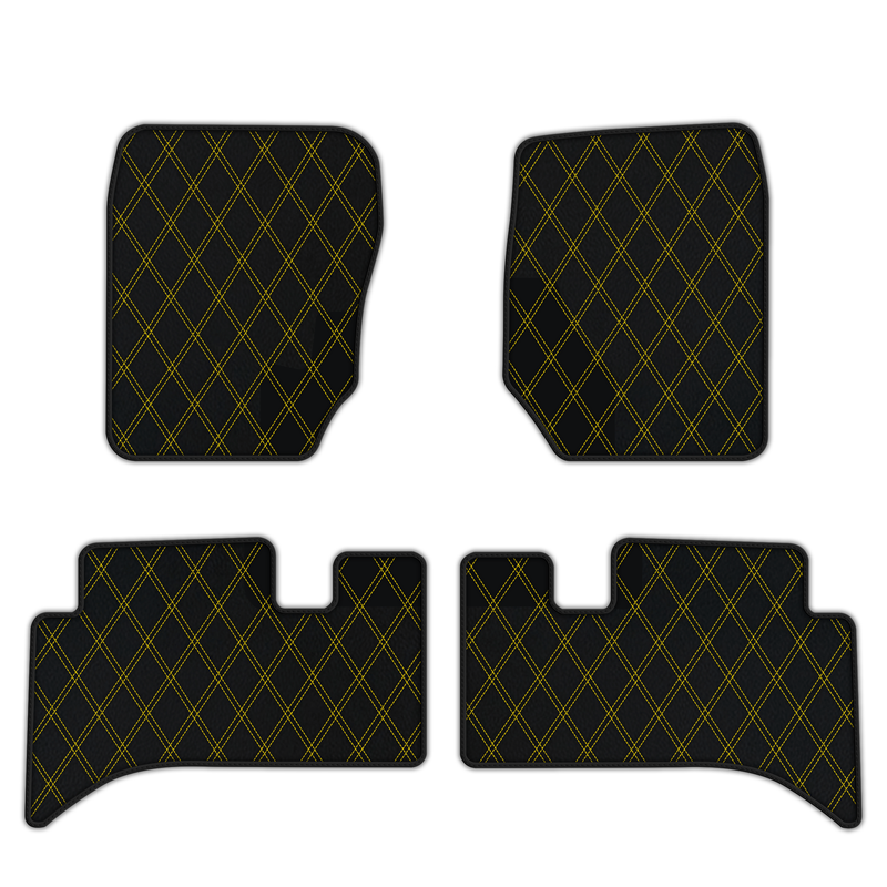 Customizable Leather Floor Mats with Double Diamond Pattern for Range Rover (1994-2002)