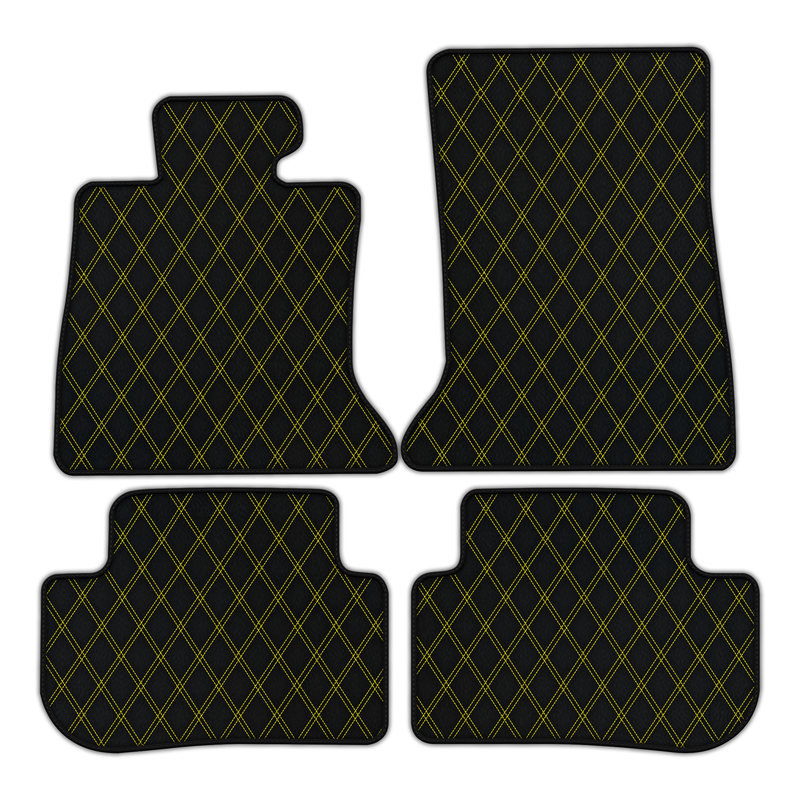 Customizable Leather Floor Mats with Double Diamond Pattern for Rolls Royce Dawn (2016-2023)