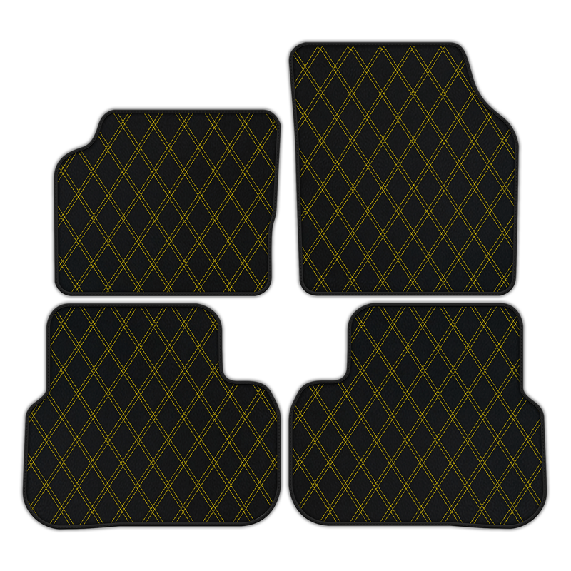 Customizable Leather Floor Mats with Double Diamond Pattern for Land Rover Discovery Sport (2015-2019)