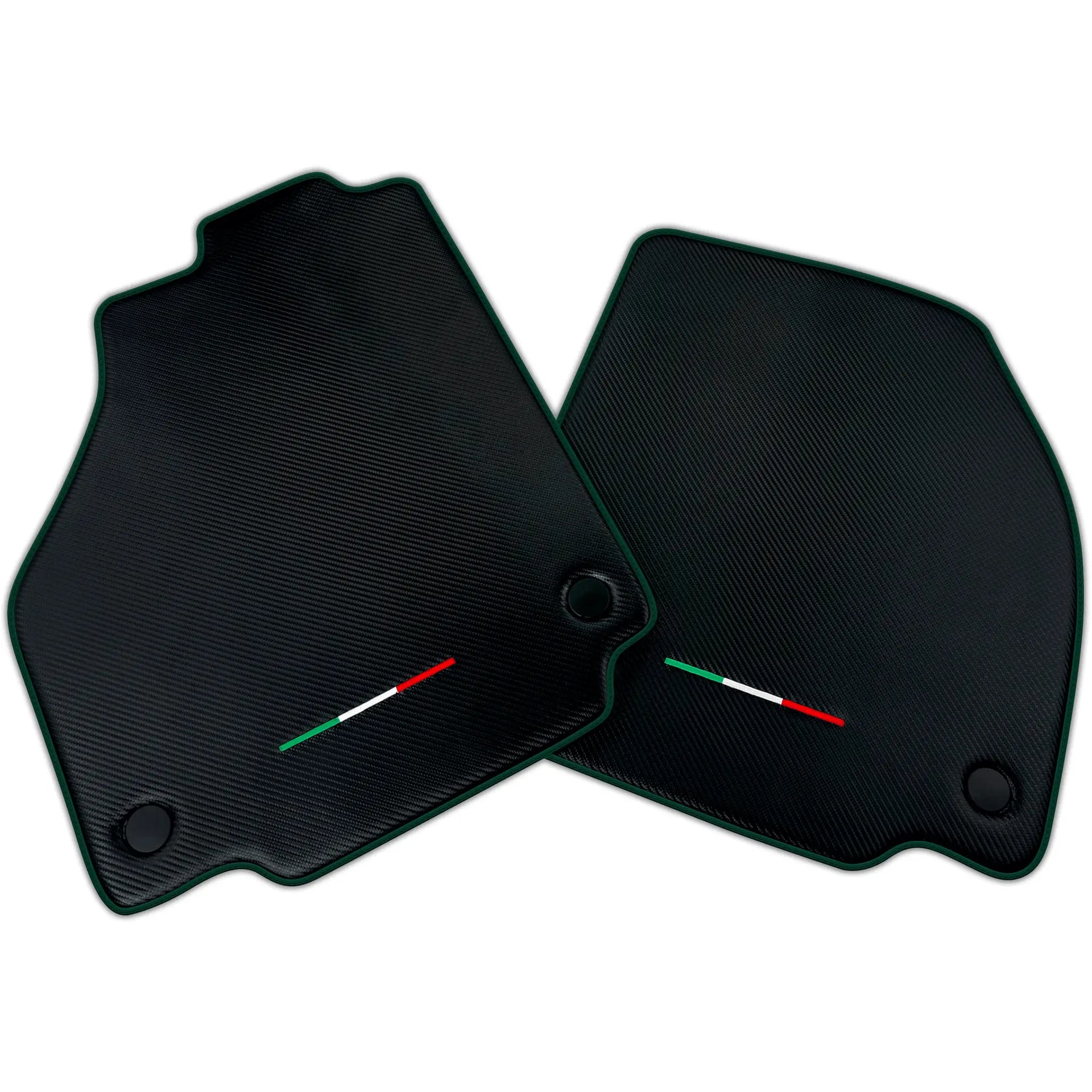 Floor Mats For Ferrari 488 GTB 2015-2022 Carbon Fiber AutoWin Brand Italian Edition