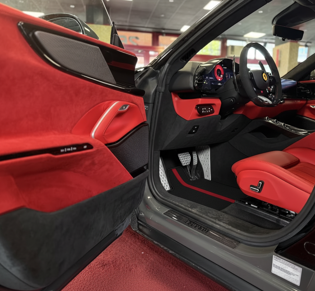 Customizable Square's Pattern Floor Mats for Ferrari Purosangue (2023-2024) - AutoWin