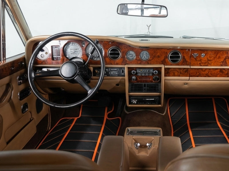 Customizable Leather Floor Mats with AW12 Pattern for Rolls Royce Wraith (2013–2023) - AutoWin