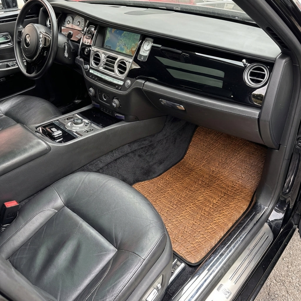 Customizable Leather Floor Mats with AW12 Pattern for Rolls Royce Ghost Series I (2010–2020) - AutoWin