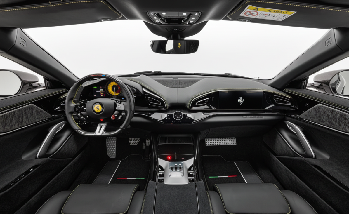 Customizable Square's Pattern Floor Mats for Ferrari Purosangue (2023-2024) - AutoWin