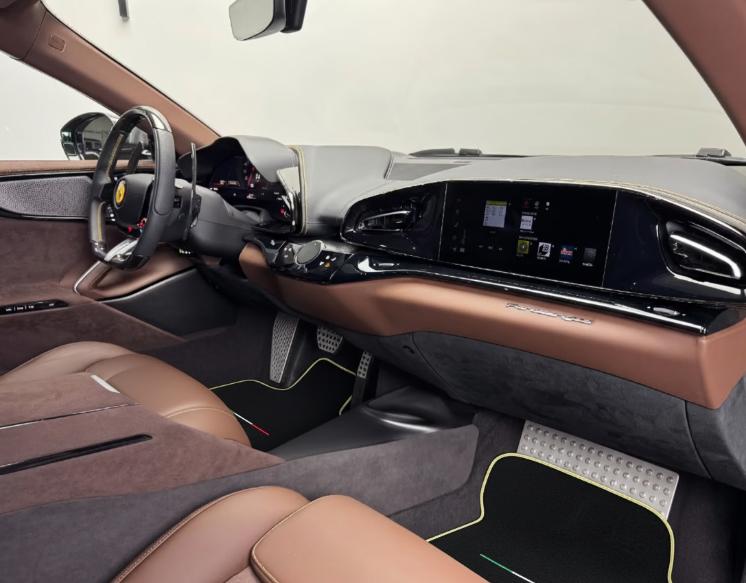 Customizable Square's Pattern Floor Mats for Ferrari Purosangue (2023-2024) - AutoWin