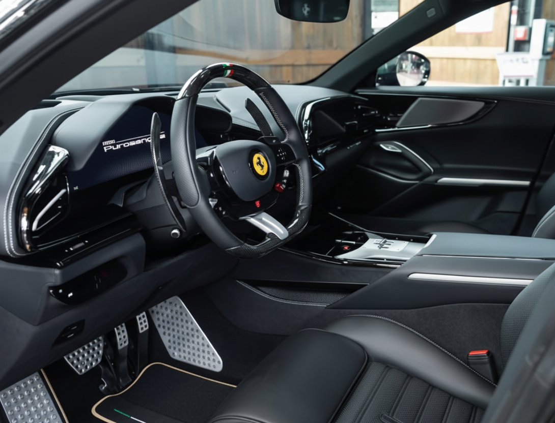 Customizable Square's Pattern Floor Mats for Ferrari Purosangue (2023-2024) - AutoWin