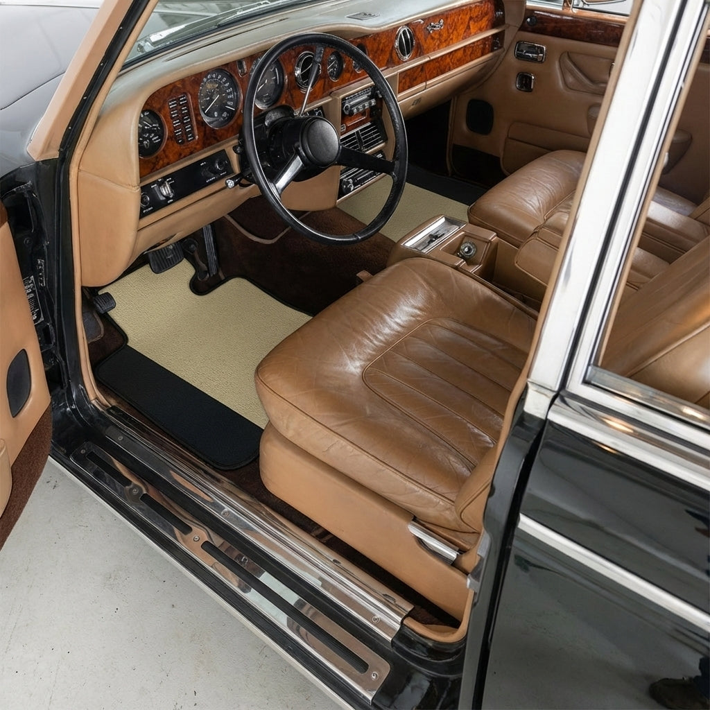 Customizable Leather Floor Mats with AW12 Pattern for Rolls Royce Wraith (2013–2023) - AutoWin