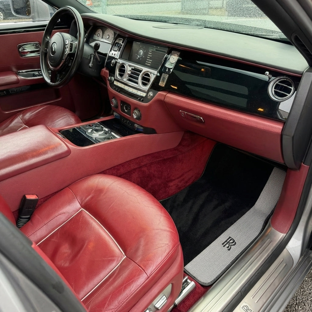 Customizable Leather Floor Mats with AW12 Pattern for Rolls Royce Ghost Series II (2021-2024) - AutoWin