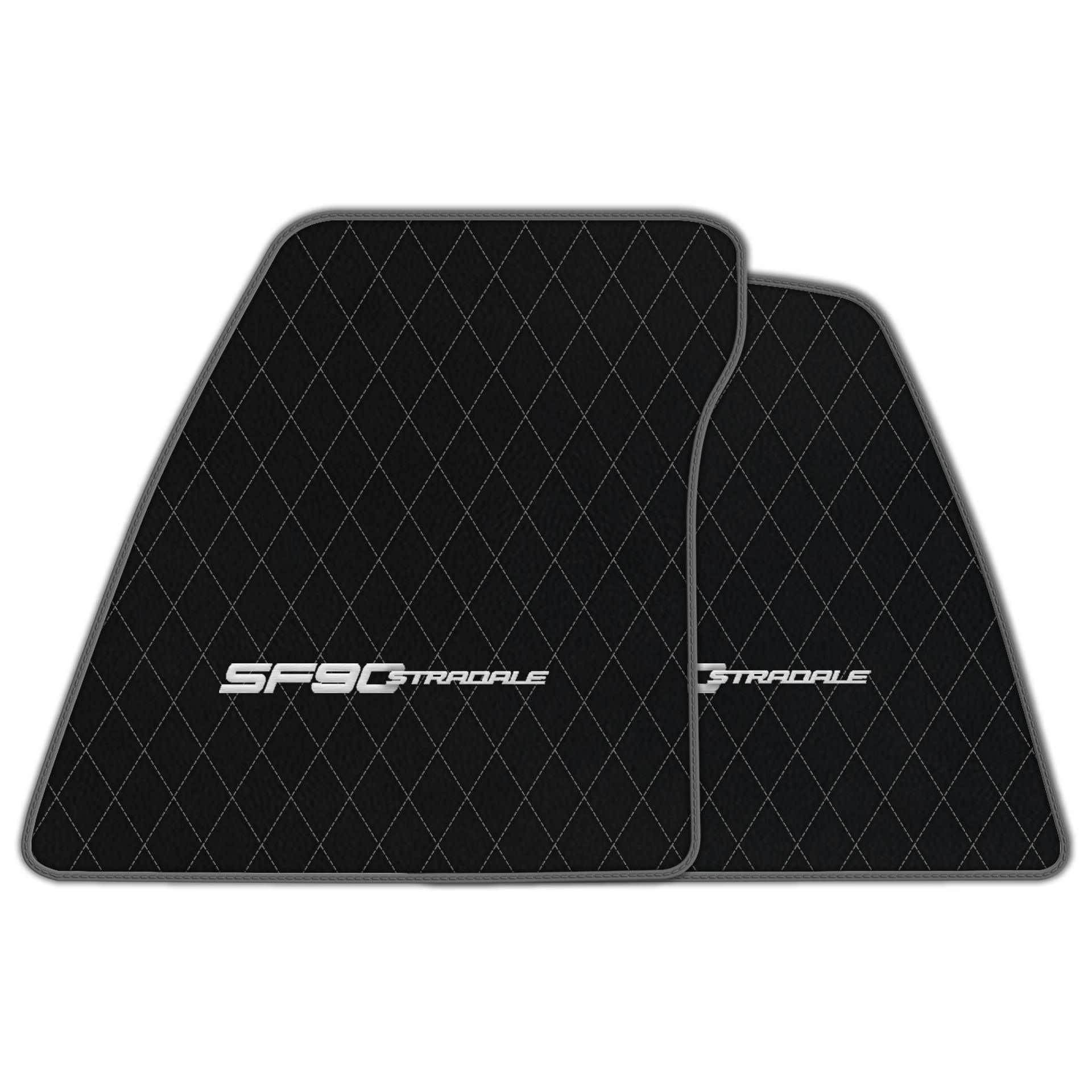 Premium Black Leather Floor Mats for Ferrari 360 (1999-2005)