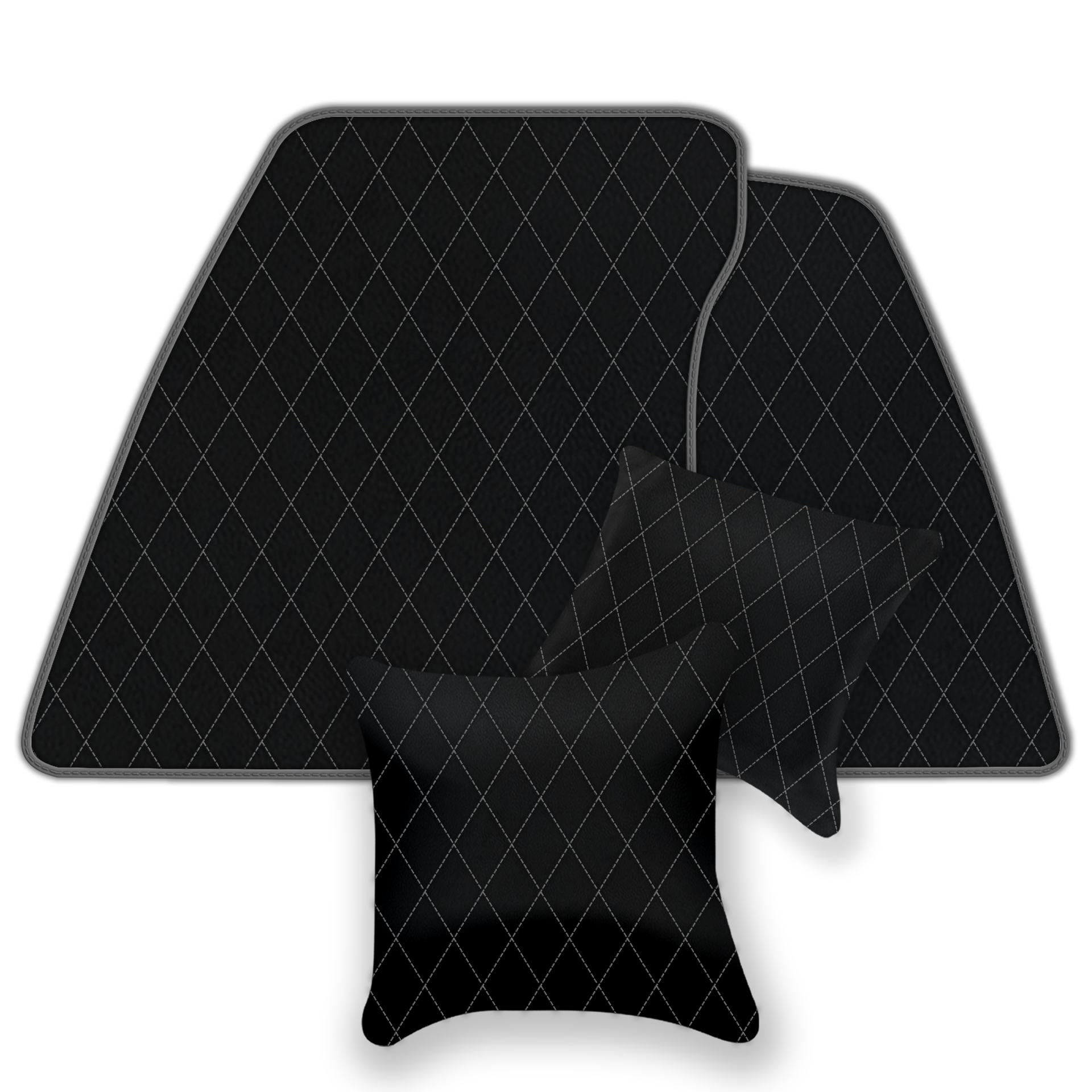 Black Leather Floor Mats for Bentley Mulsanne (2010-2020) | AW1 Design