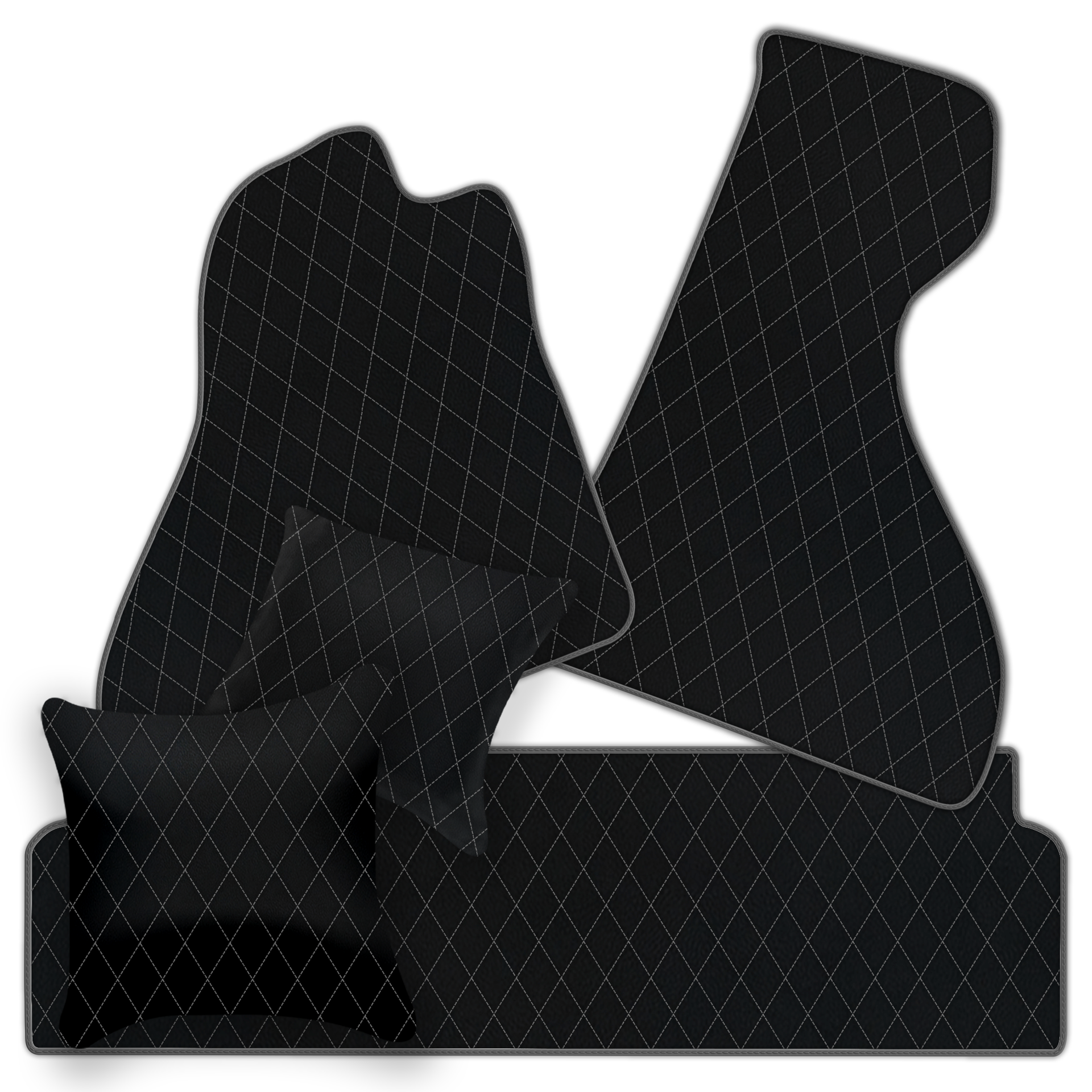 Premium Black Leather Floor Mats for Ferrari F8 Tributo (2019-2023)