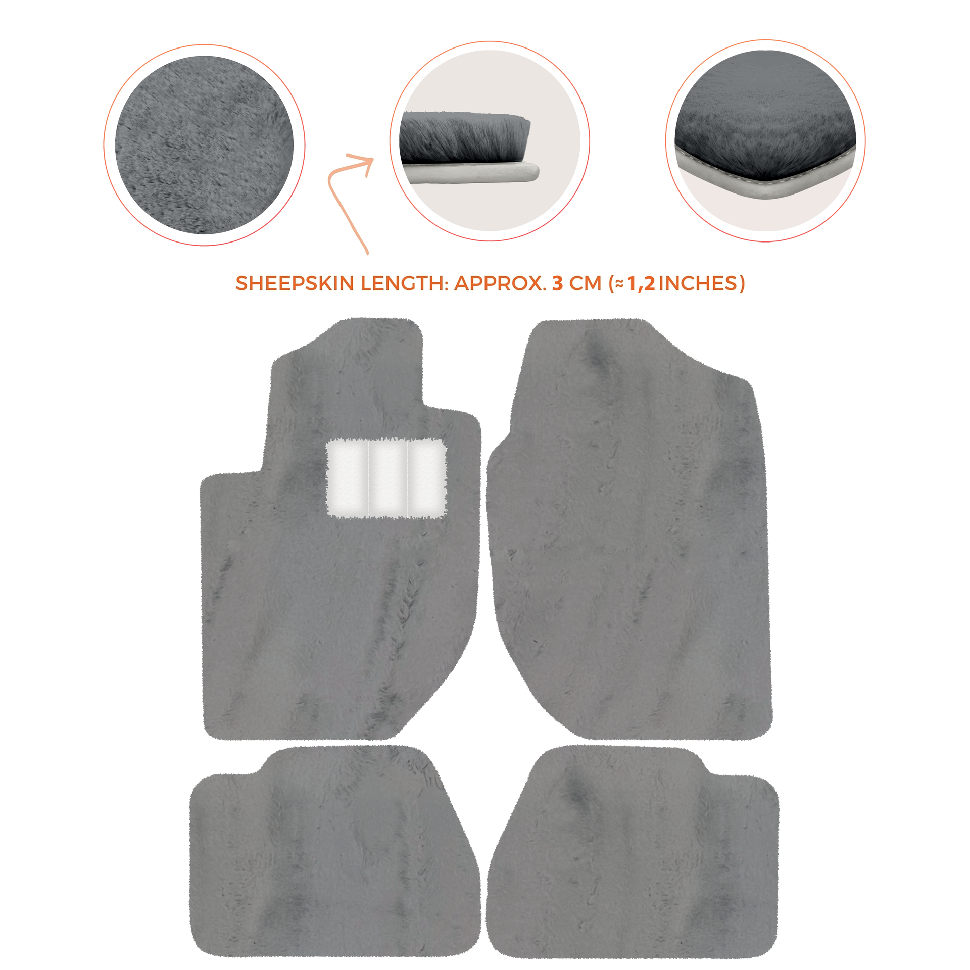 Premium Sheepskin Floor Mats for Land Rover Freelander (1997-2003)