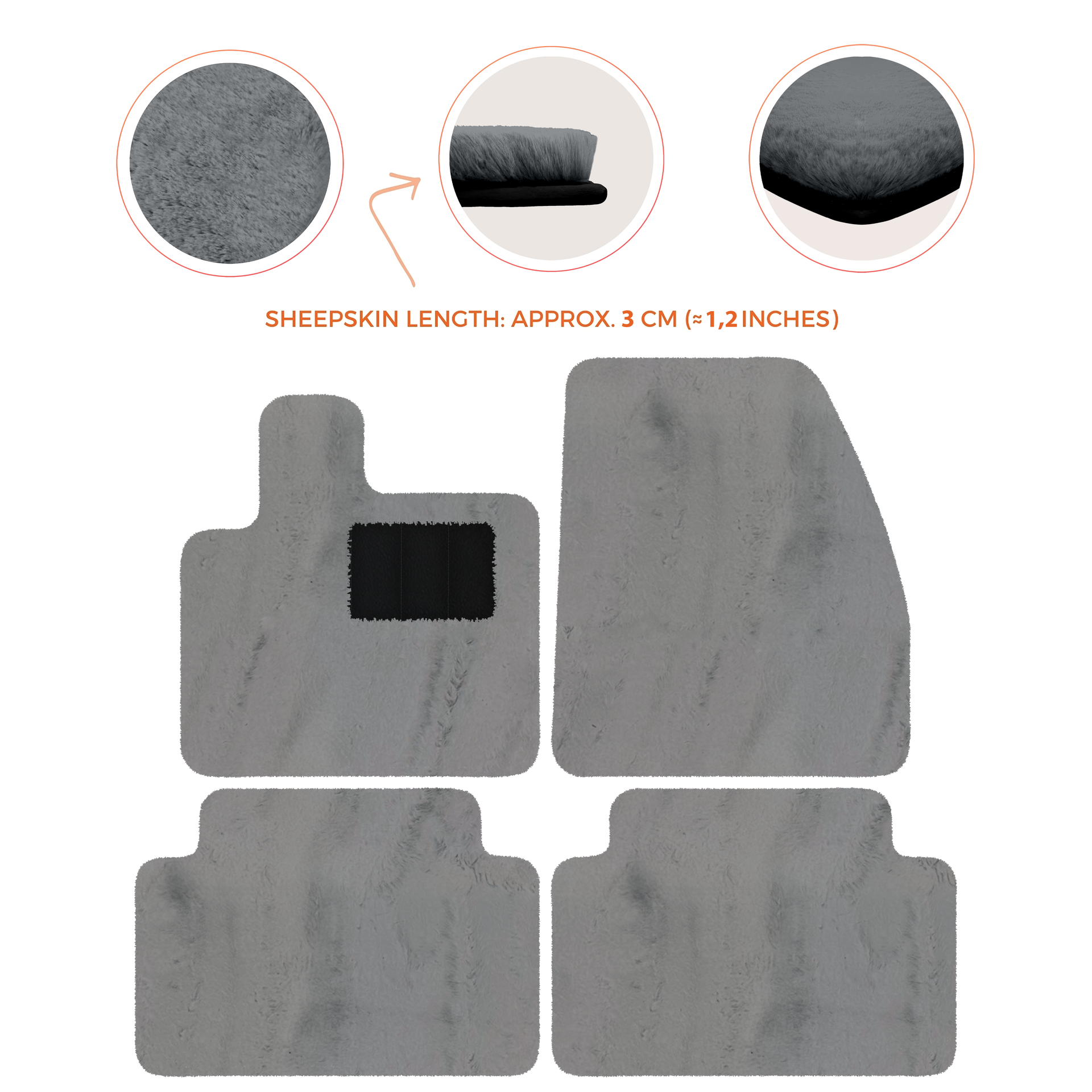 Premium Sheepskin Floor Mats for Range Rover Evoque (2016-2024)