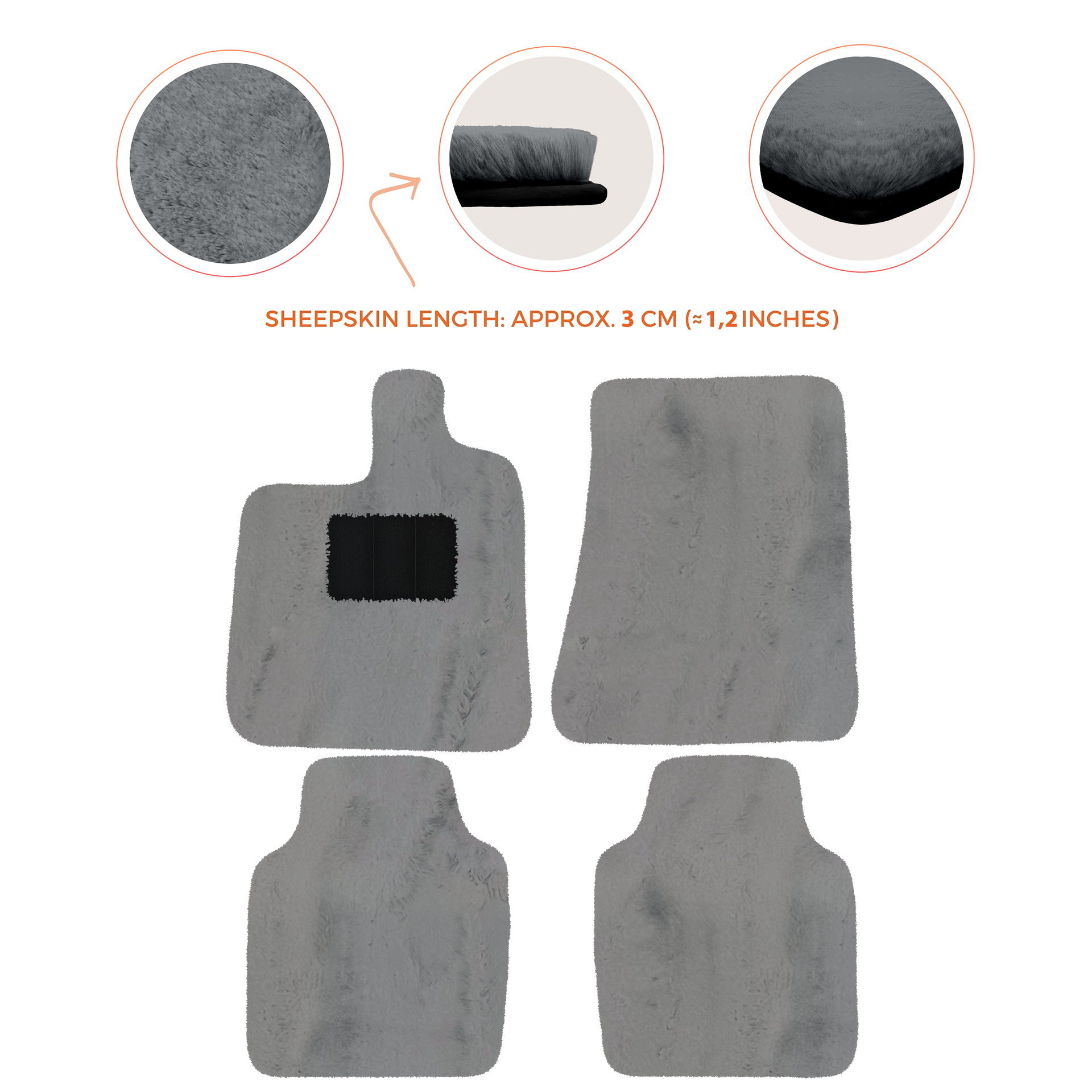 Premium Luxury Sheepskin Floor Mats for Ferrari Roma (2021-2024)