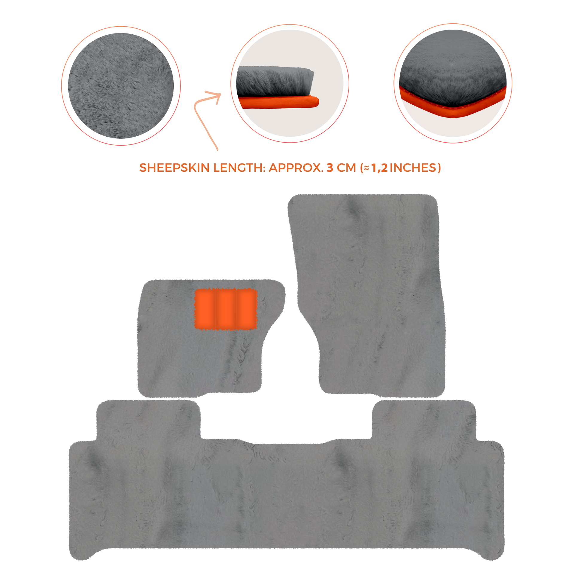 Luxury Sheepskin Floor Mats for Land Rover Discovery (2017-2026)