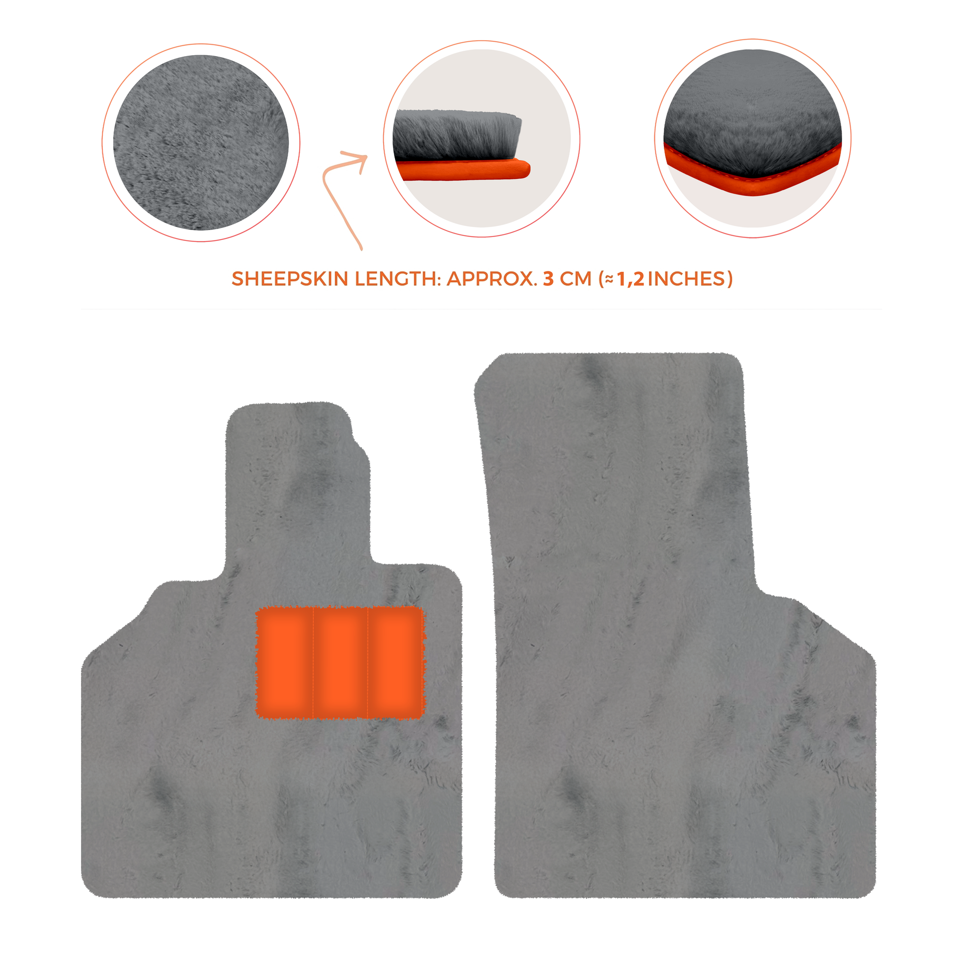 Premium Sheepskin Floor Mats for Lamborghini Aventador (2012-2022)