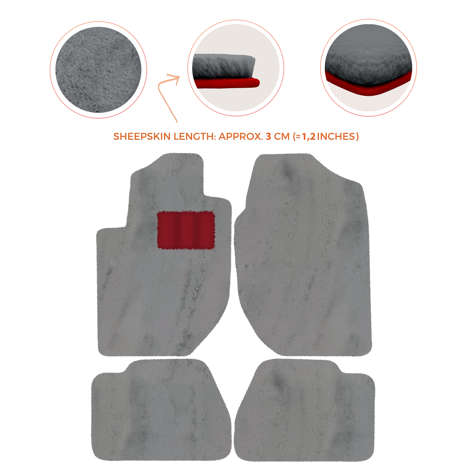 Premium Sheepskin Floor Mats for Land Rover Freelander (1997-2003)