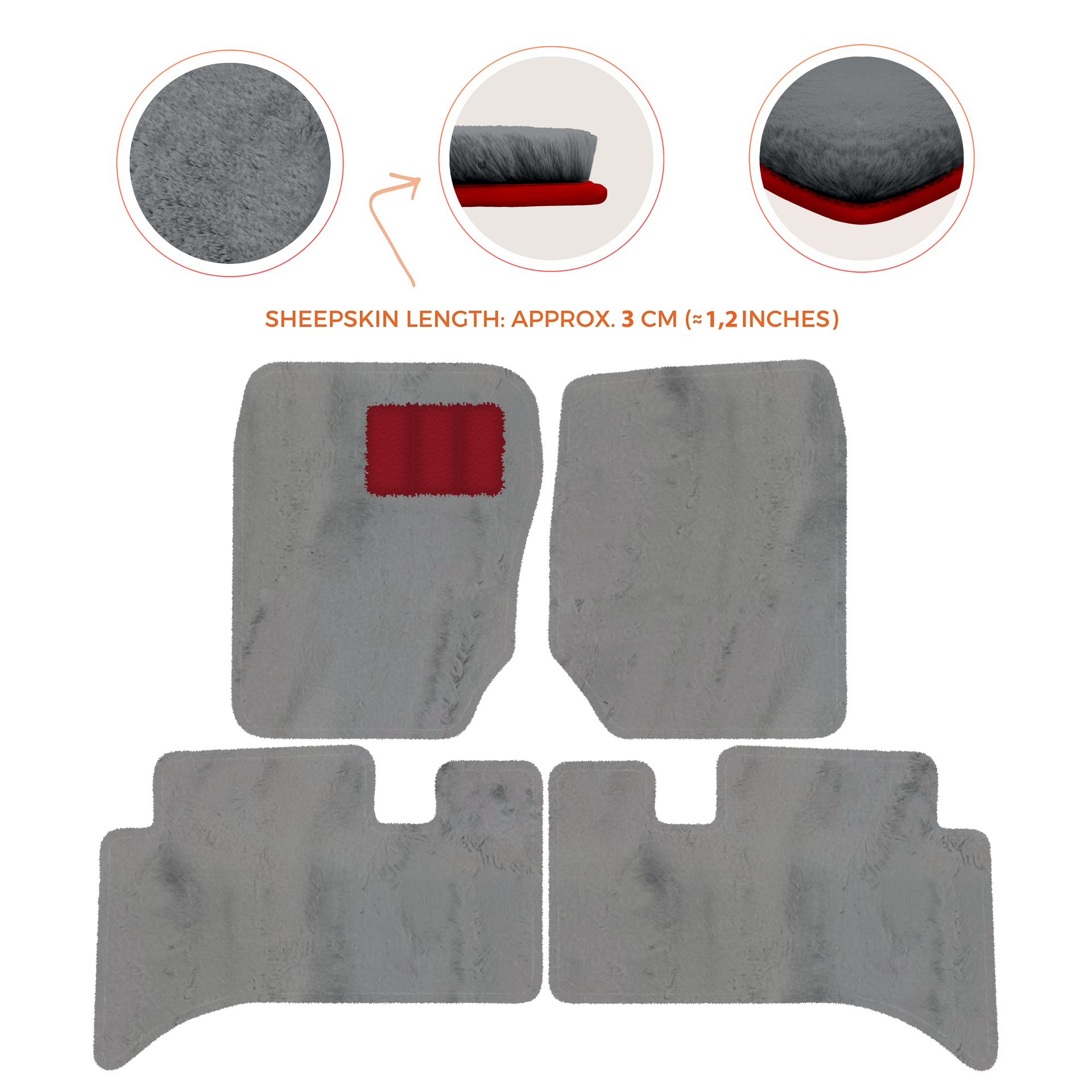 Premium Sheepskin Floor Mats for Range Rover Sport L460 (2022-2024)