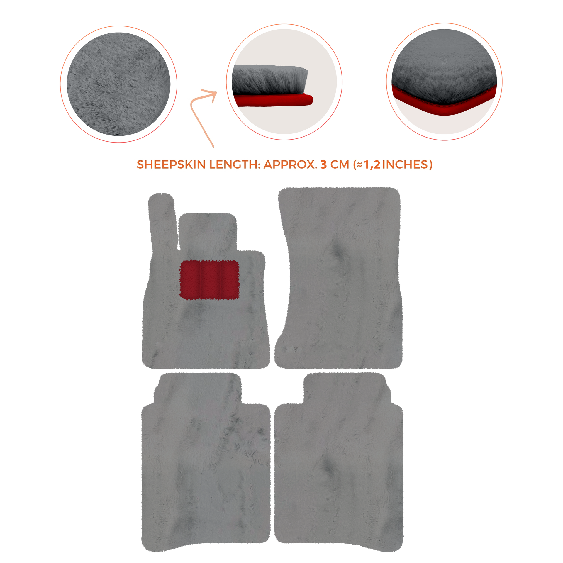 Luxury Sheepskin Floor Mats for Mercedes-Benz S-Class X222 | 2015-2021