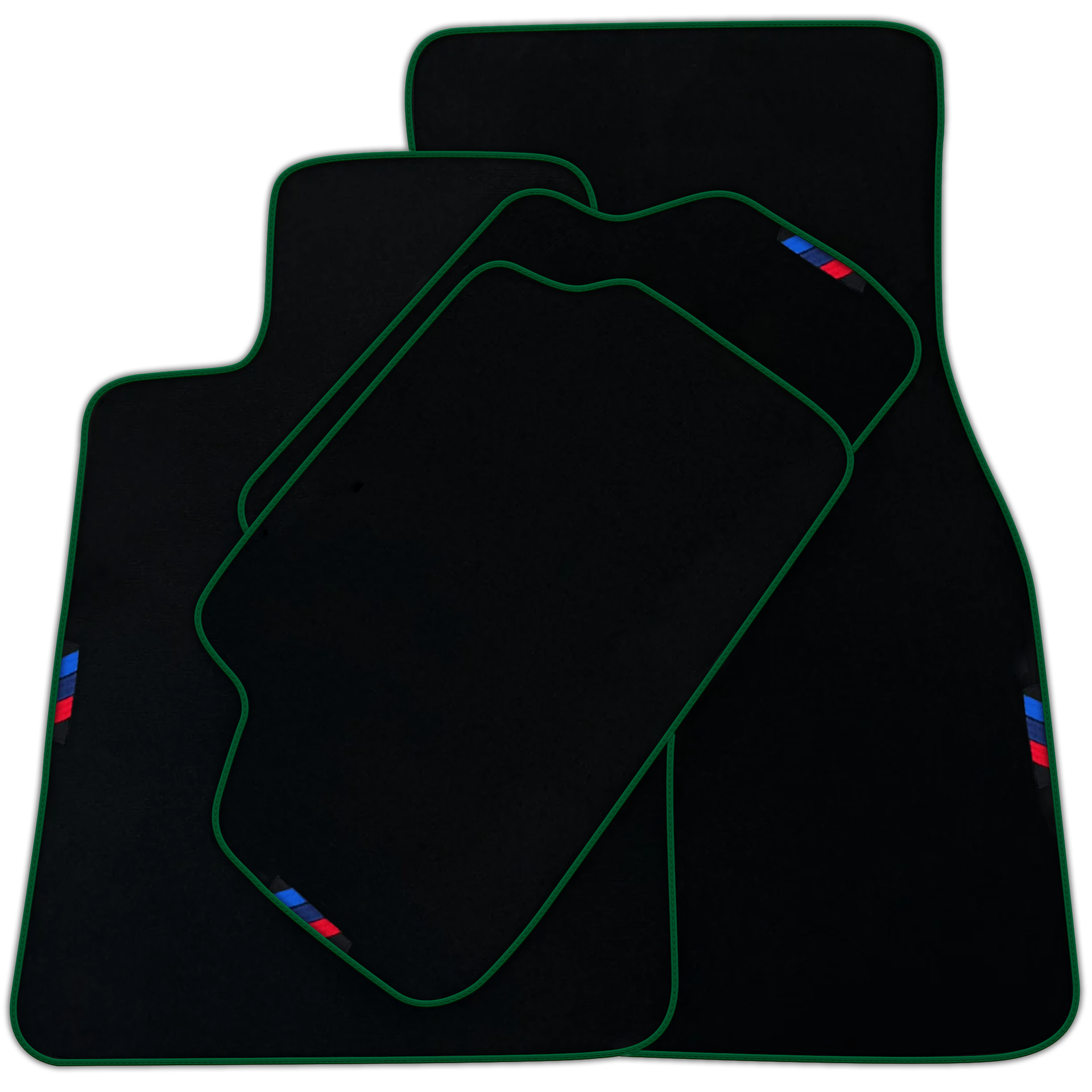 Black Floor Mats For BMW 2 Series F45 | Sky Blue Trim | Various Trim Colors