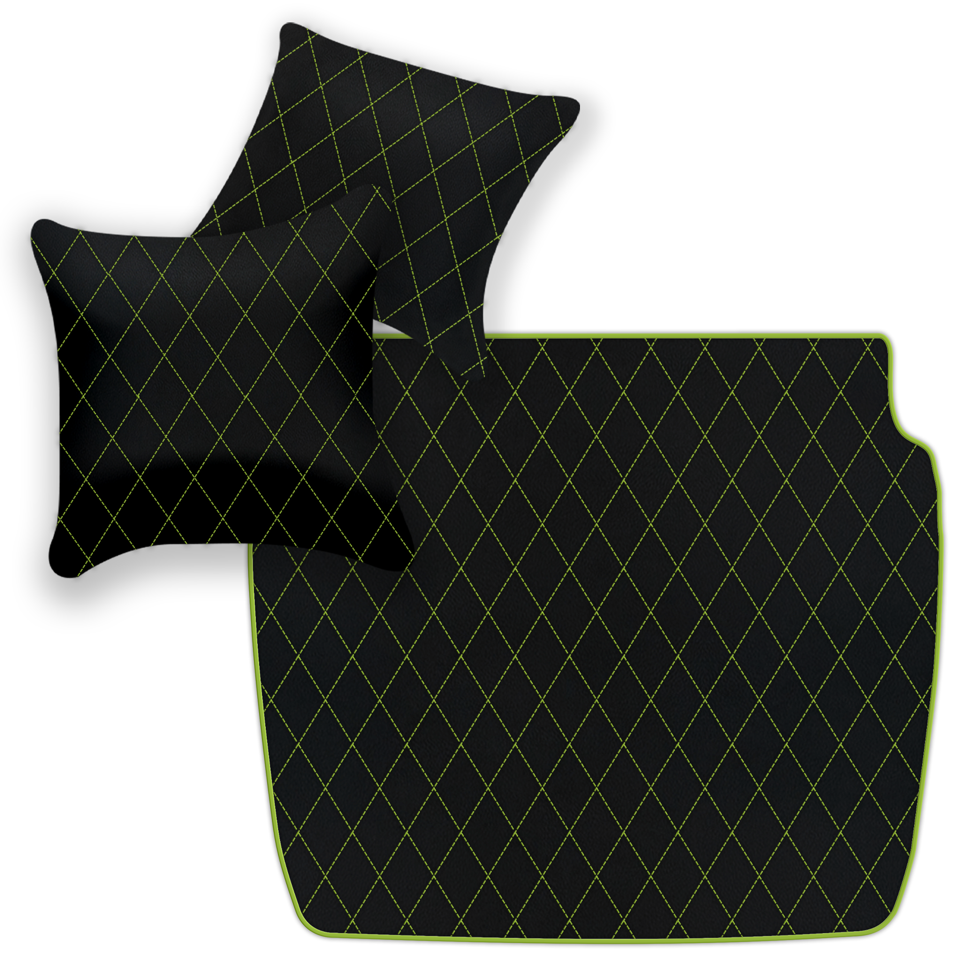 Custom Black Leather Floor Mats for Ferrari 612 Scaglietti (2005-2011)