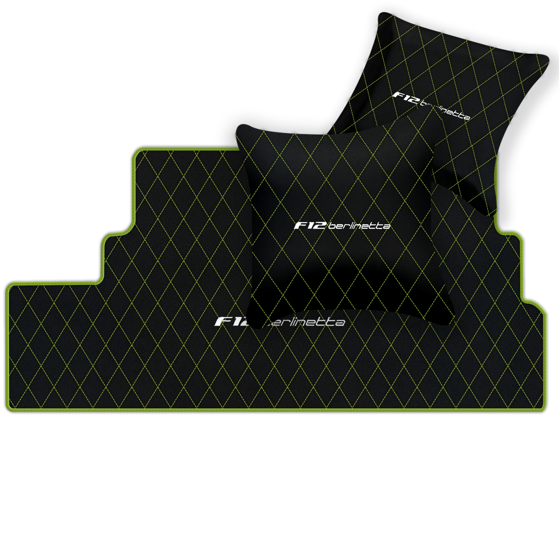 Premium Black Leather Floor Mats for Ferrari California | Full Set