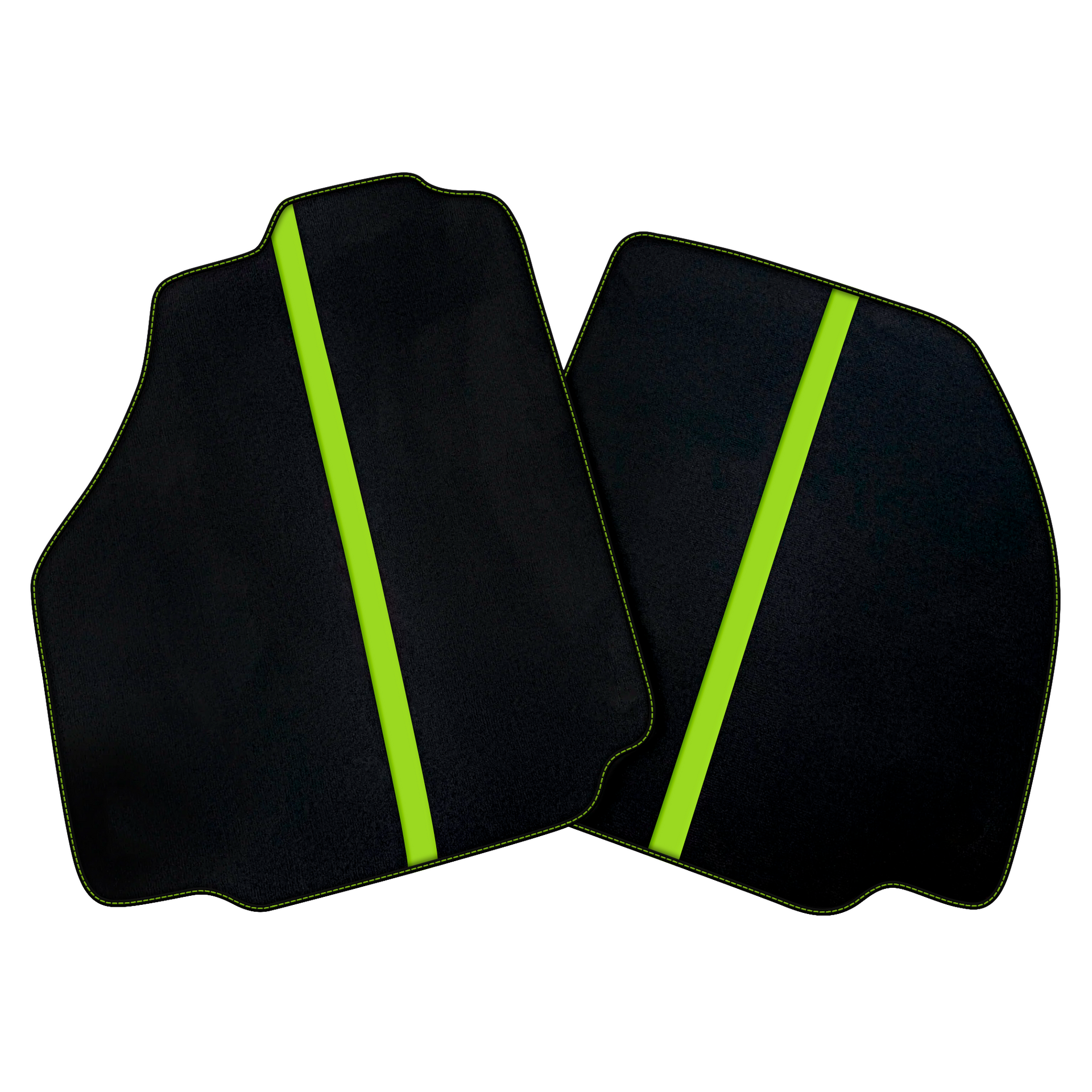 Black Car Floor Mats with Leather Line for Ferrari 458 GT2 (2012-2015)