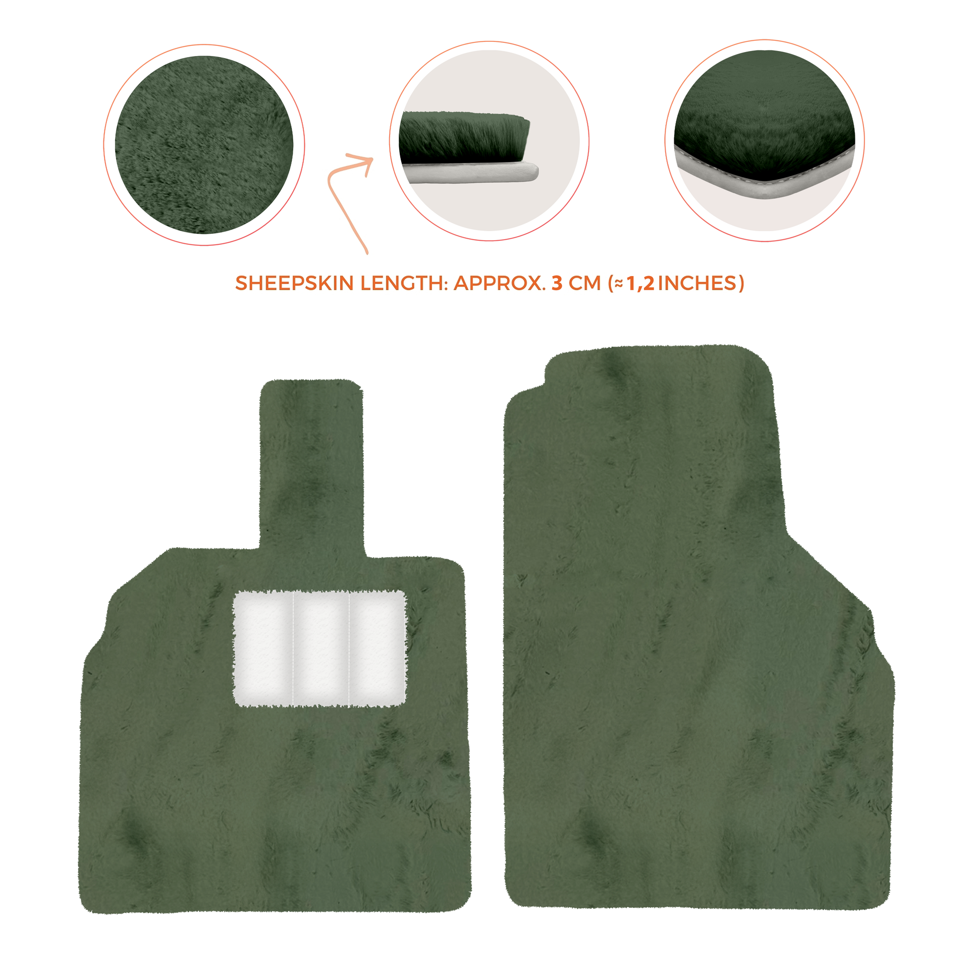 Luxury Sheepskin Floor Mats for Lamborghini Urus (2018-2026)