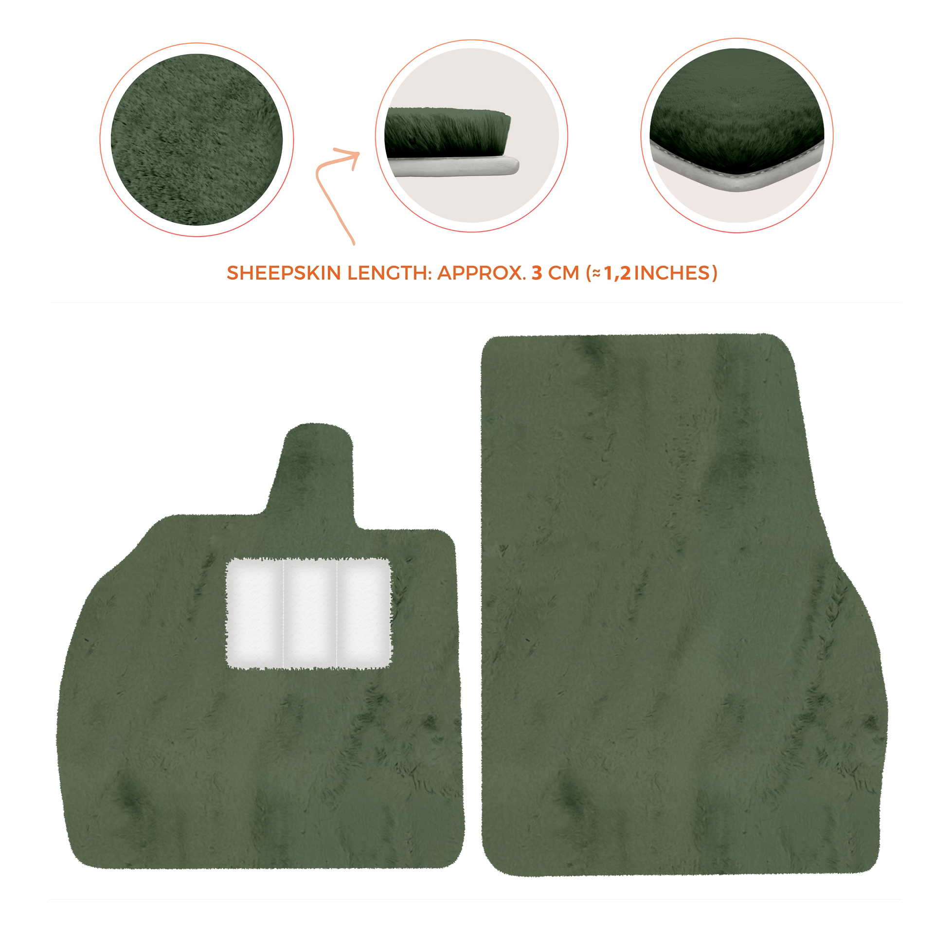 Luxury Sheepskin Floor Mats for Lamborghini Revuelto 2024-2025