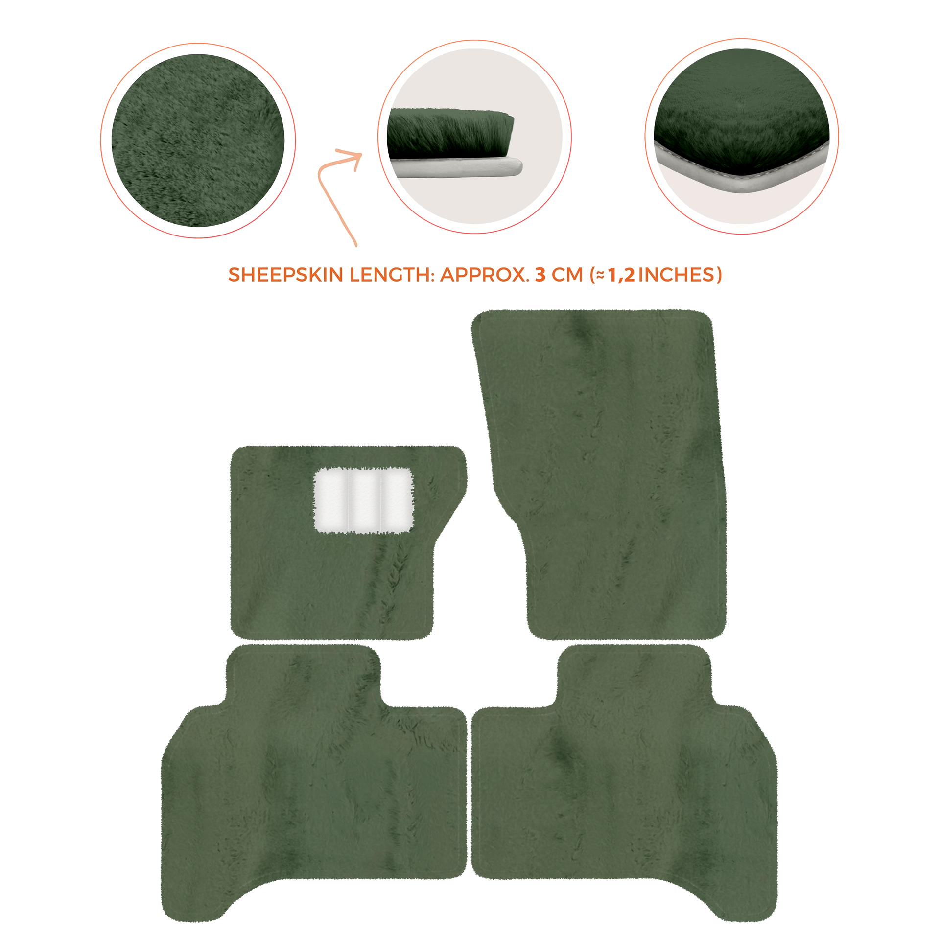 Premium Sheepskin Floor Mats for Range Rover Vehicles (2012-2022)