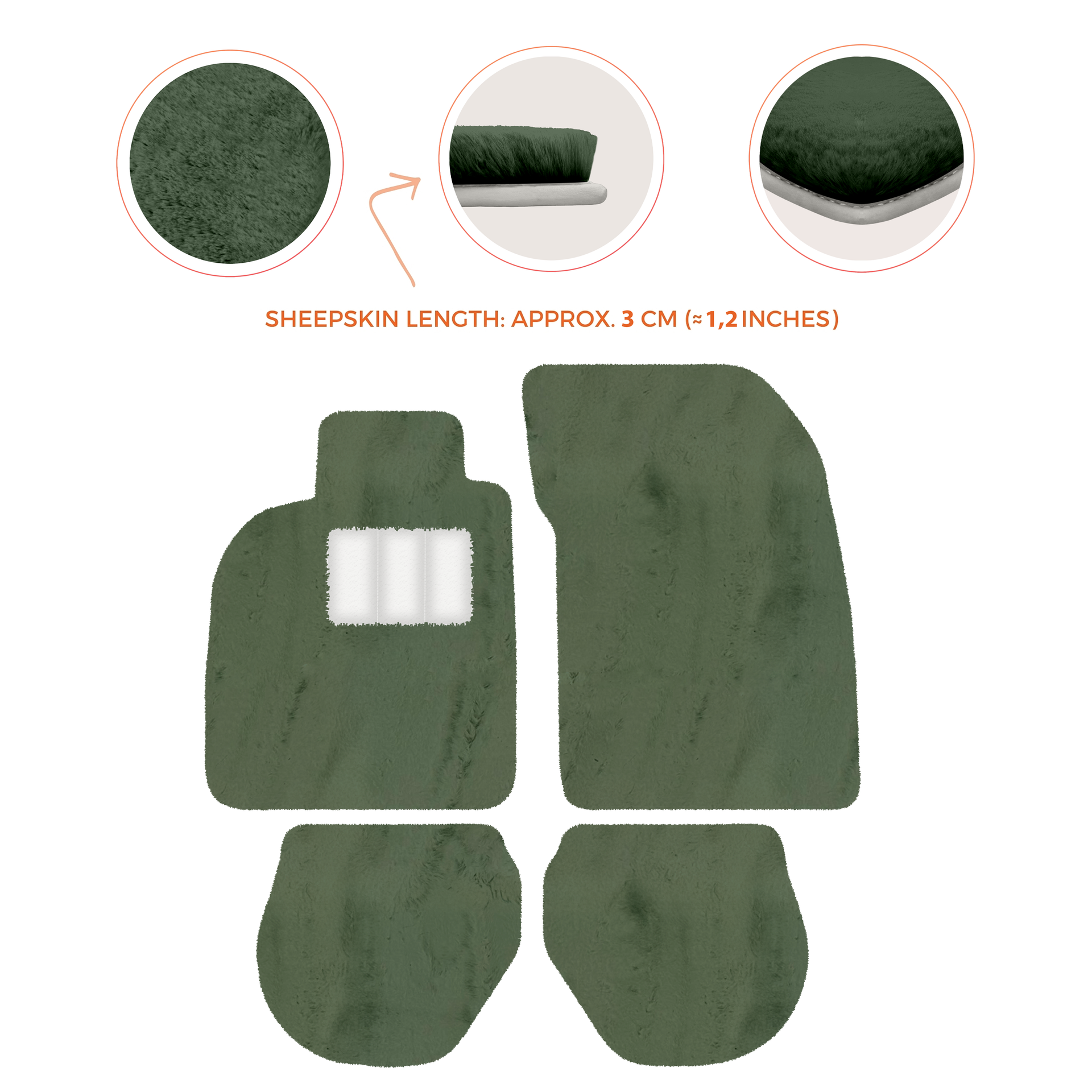 Customizable Leather Floor Mats with Hex Pattern for Porsche 911 - 993 (1994-1998) - AutoWin