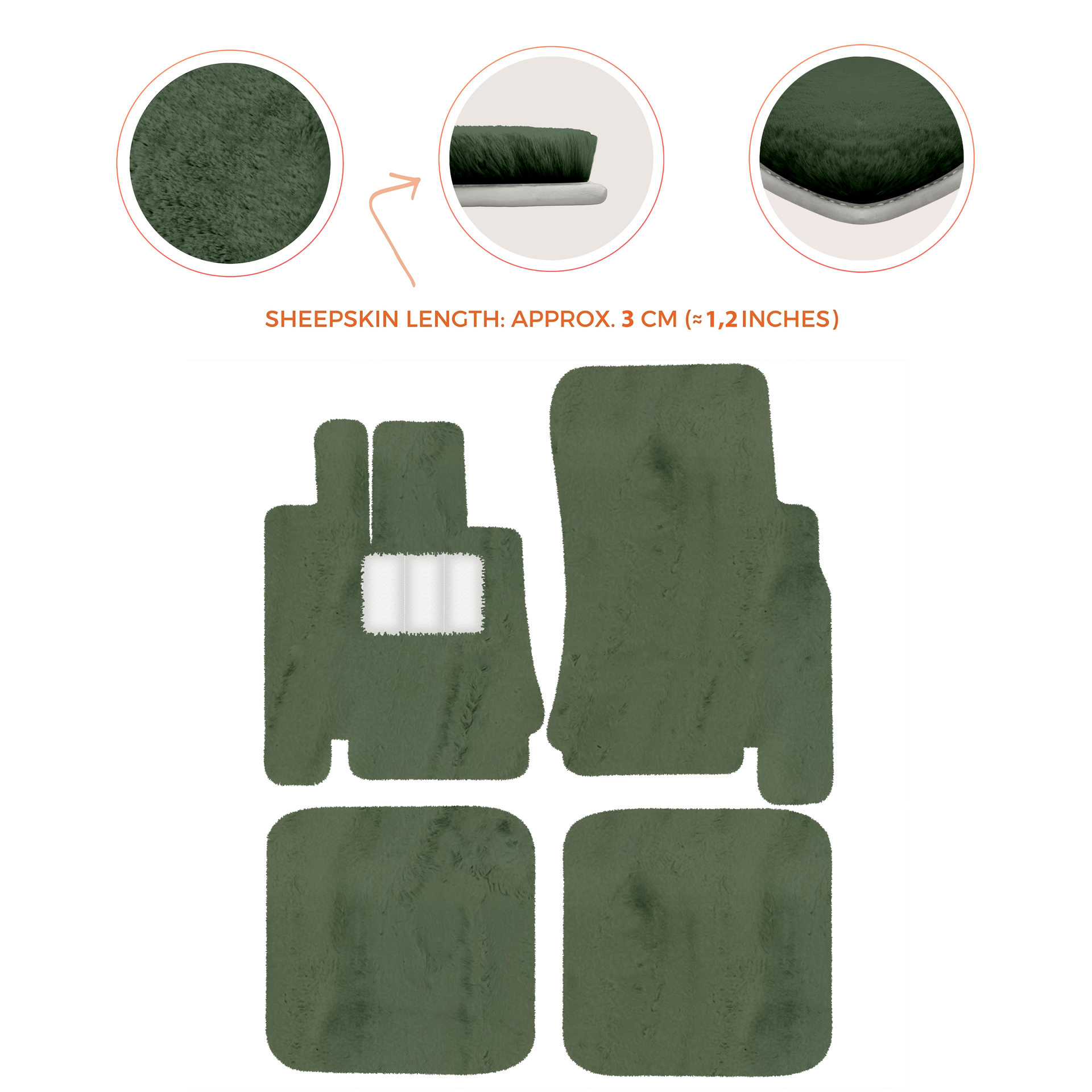 Premium Luxurious Sheepskin Floor Mats for Bentley Arnage (1998-2009)